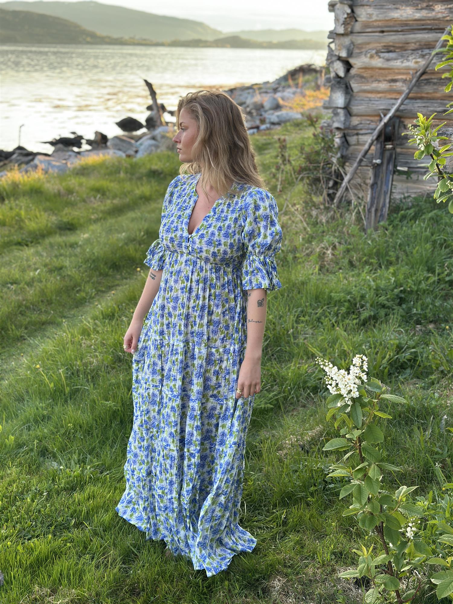 Twisted Maxi Dress Peonies