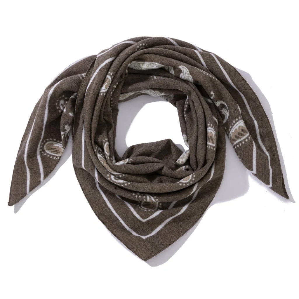 manipur scarf mørk brun