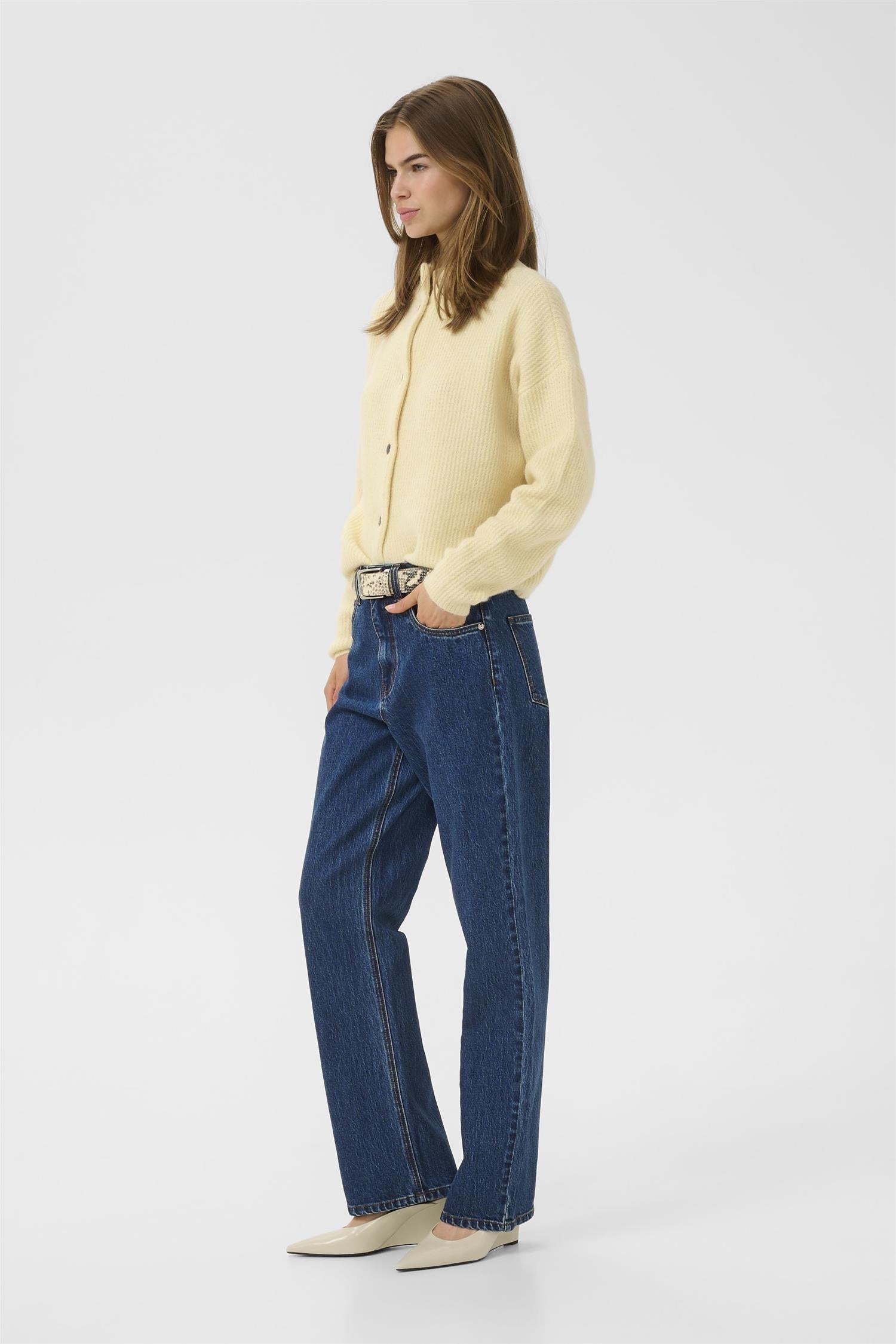 Alpha Short Cardigan Frozen Dew Melange