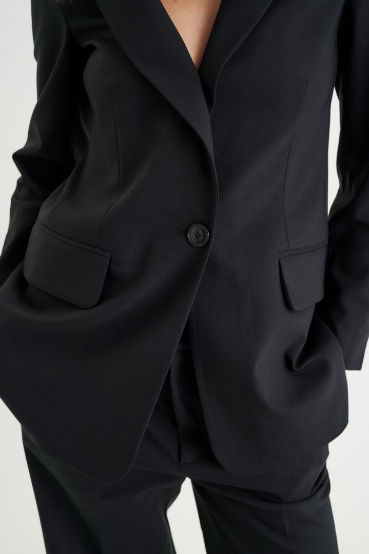 Zella Long Blazer Black