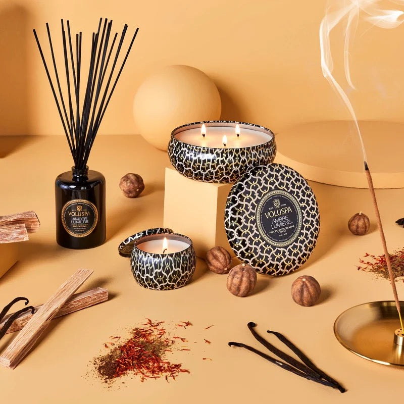 Ambre Lumiere 3-wick Candle Dec