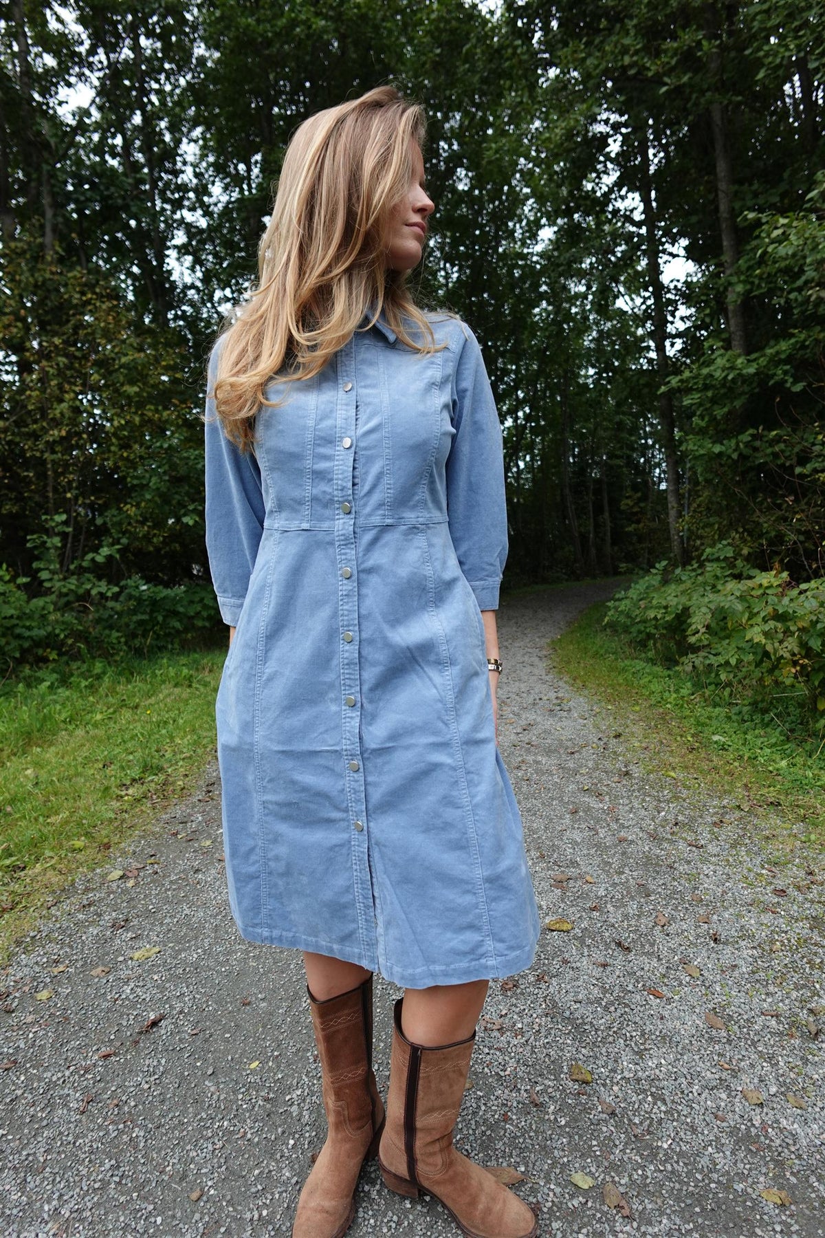 Celicha Dress Faded Denim