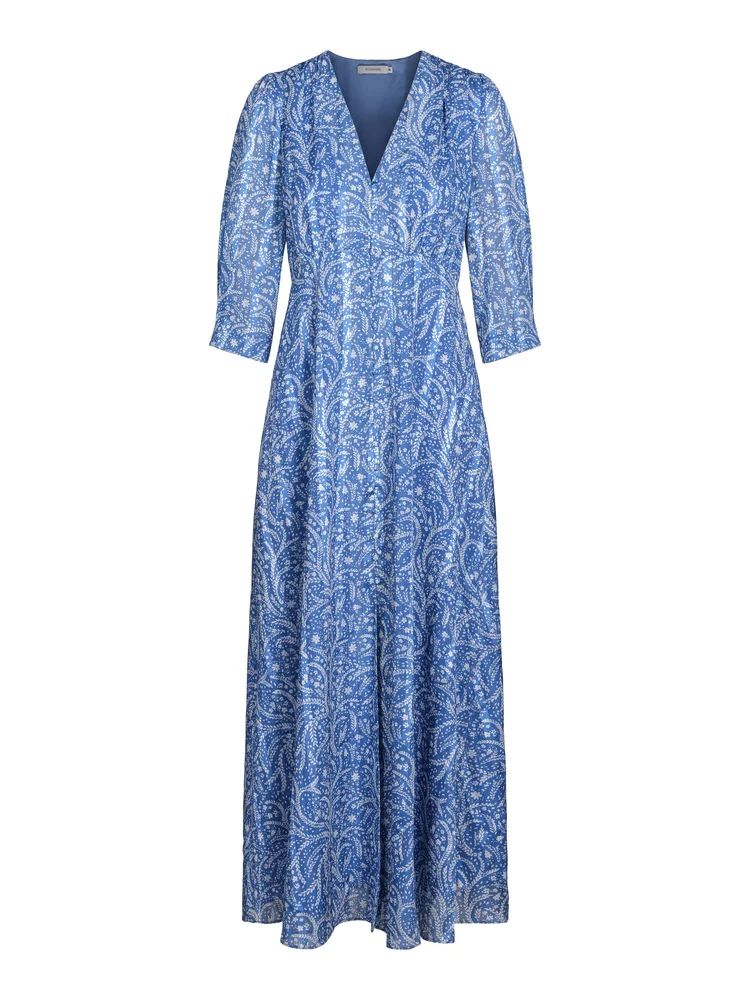Sorrento Dress Blue Cream