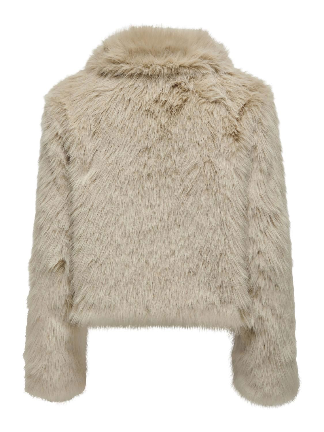 Onlmanny Faux Fur Jacket Pumice Stone