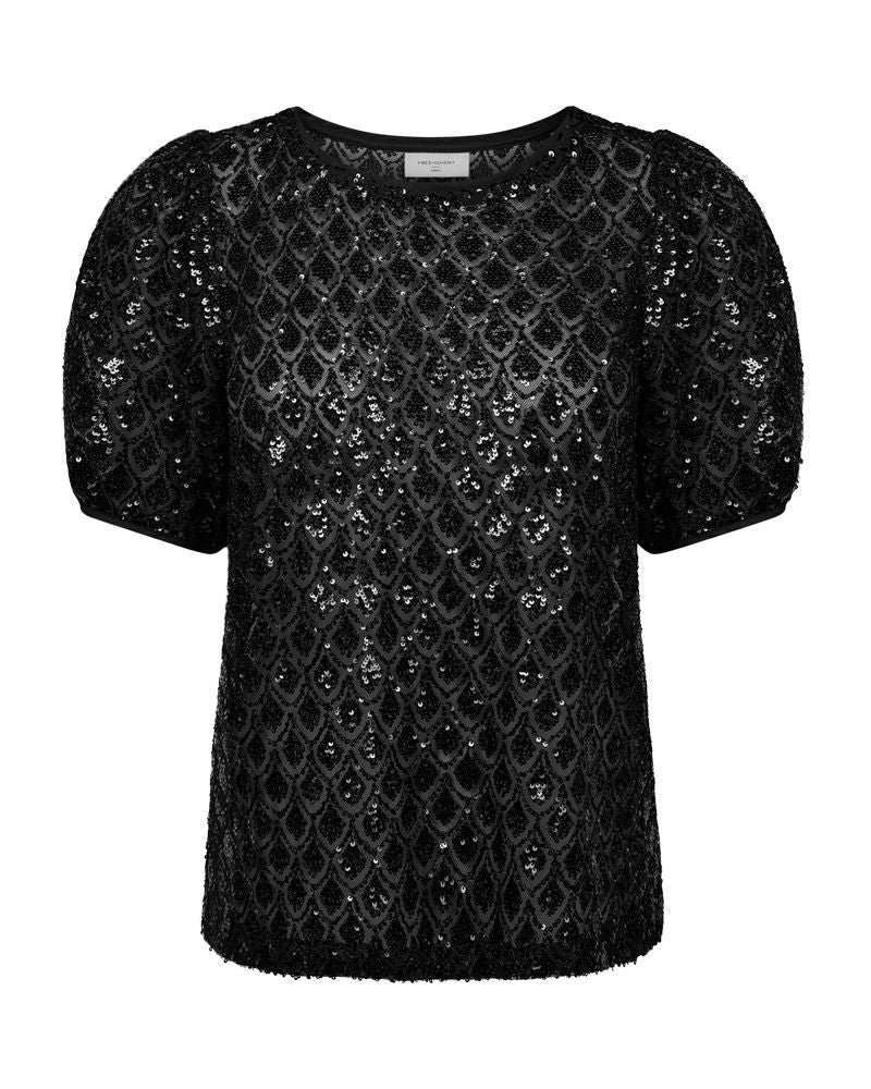 Fqpatsy-Blouse Black w Silver