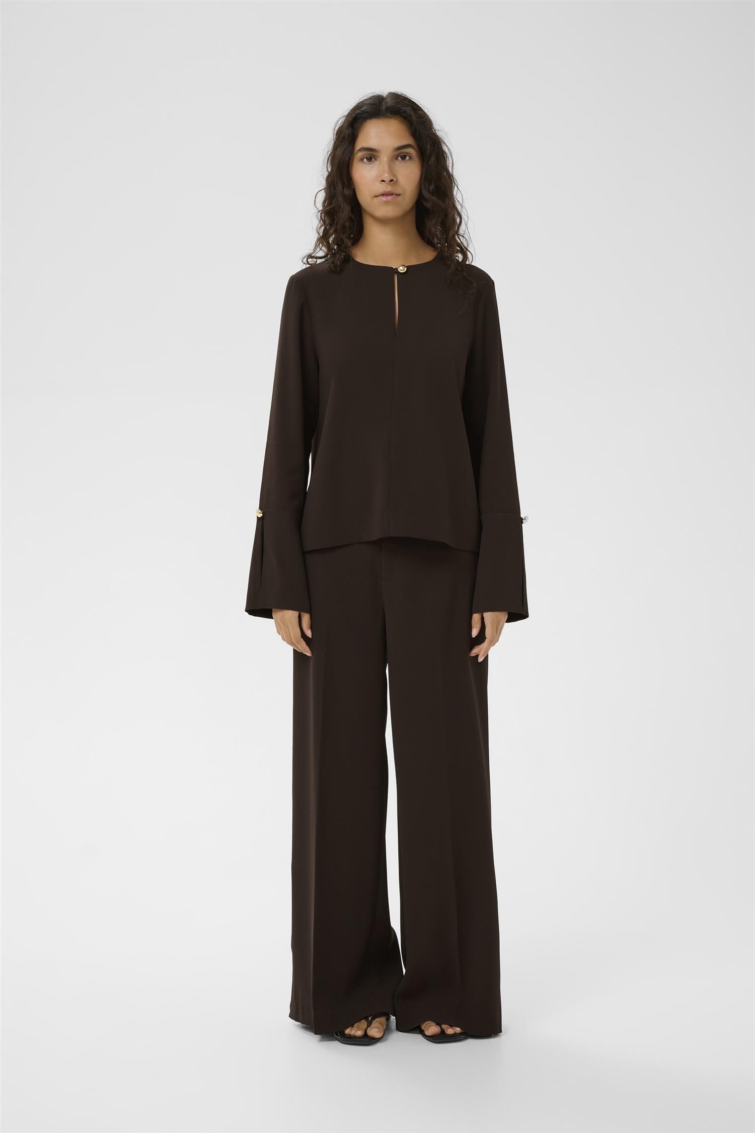 Celiah Blouse Coffee Bean
