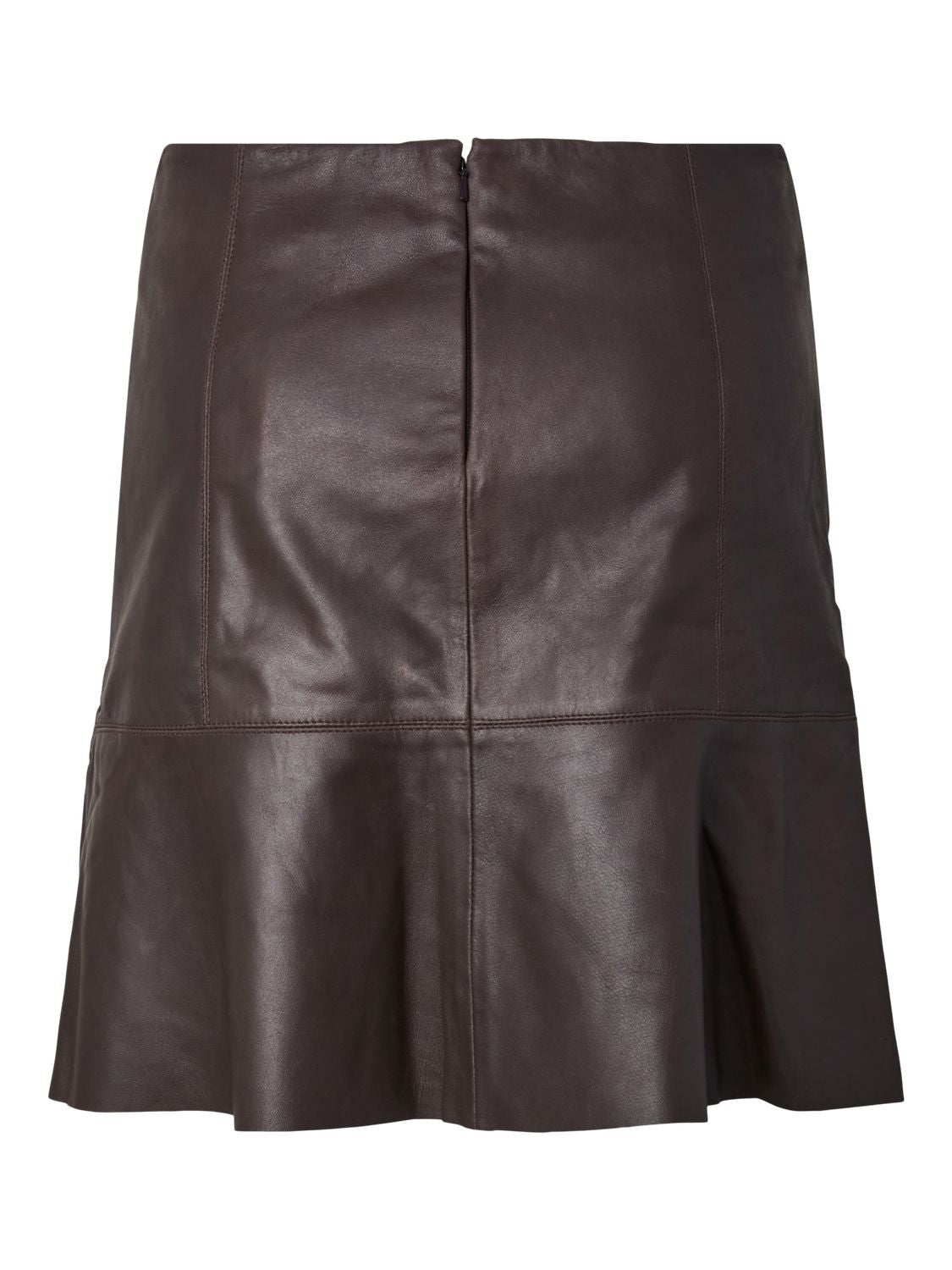 Yascolly Mw Naplon Leather Skirt Chocolate Brown