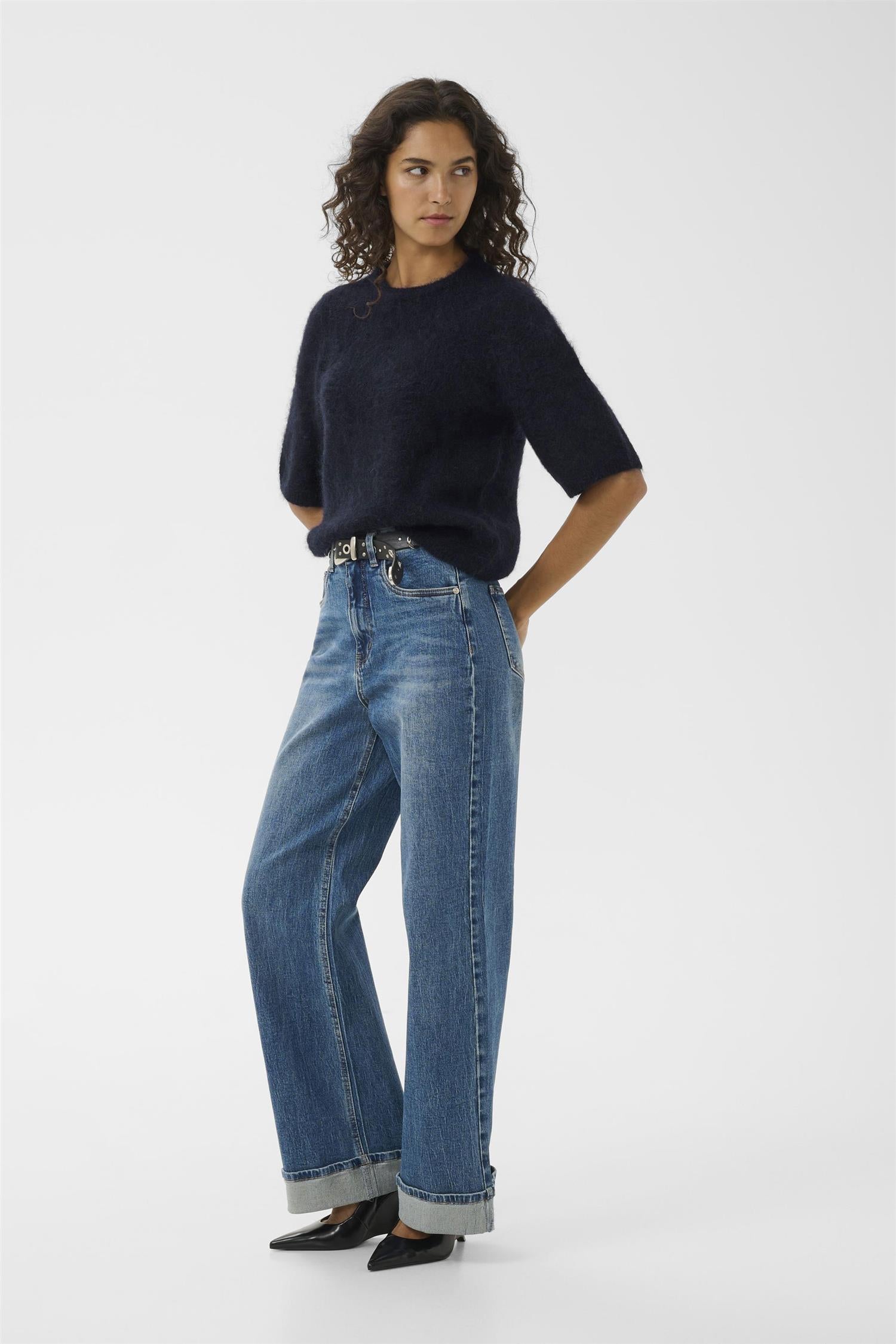 Gzdebbie Ss Tee Navy Melange