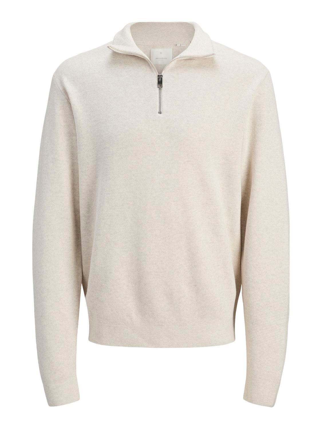 Milano Stitch Knit Half Zip Cloud Dancer Melange