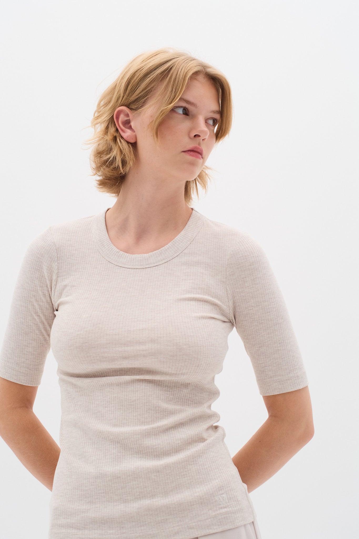 Dagna T-Shirt Melange Ecru