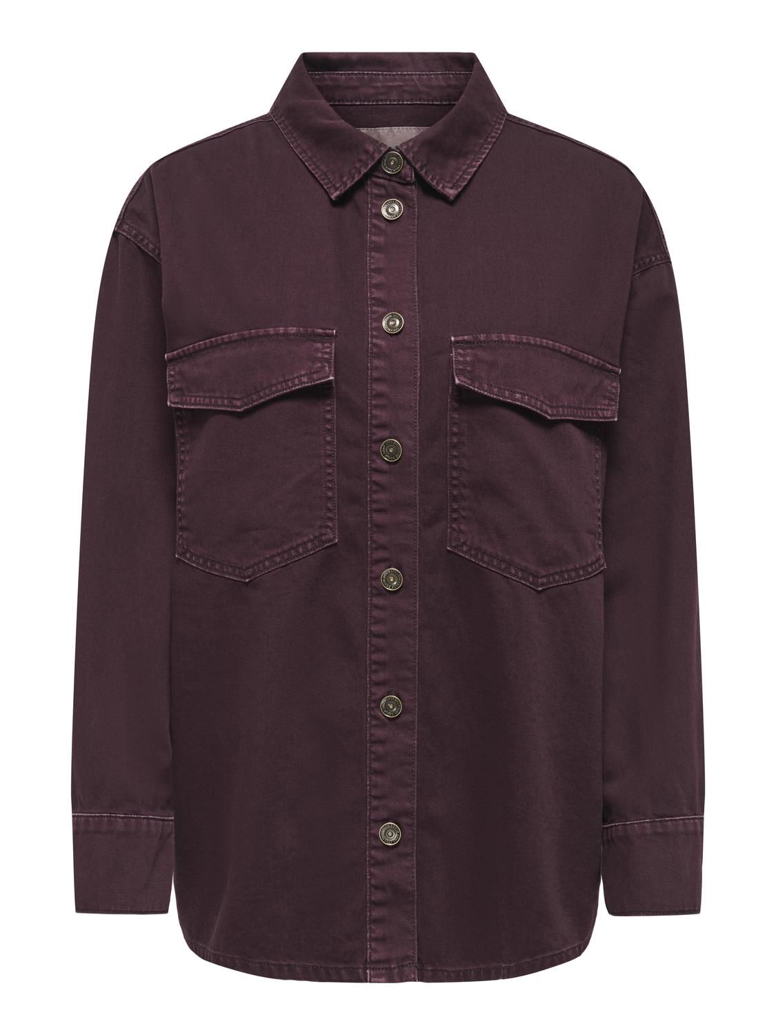 Onlsilla L/s Shacket Fudge