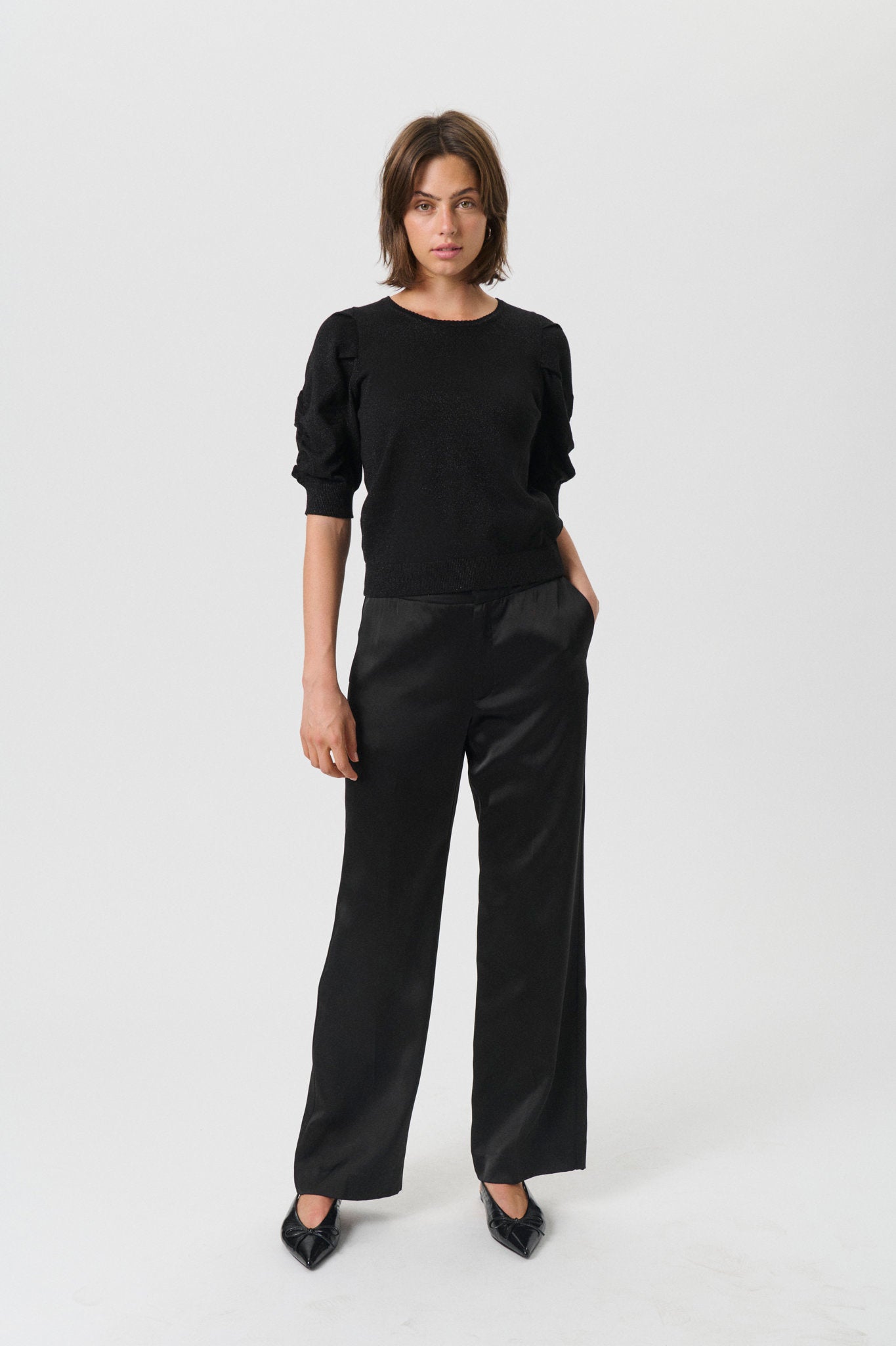 Varaia PU Black with Lurex