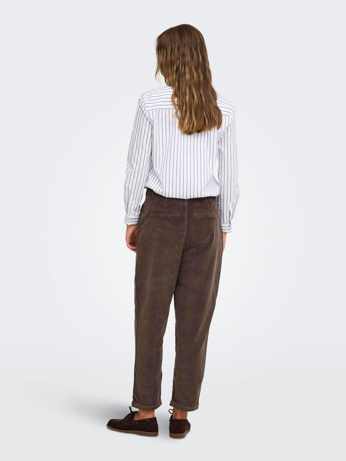 Onlflora Mw Ela Cord Carot Pant Chocolate Brown