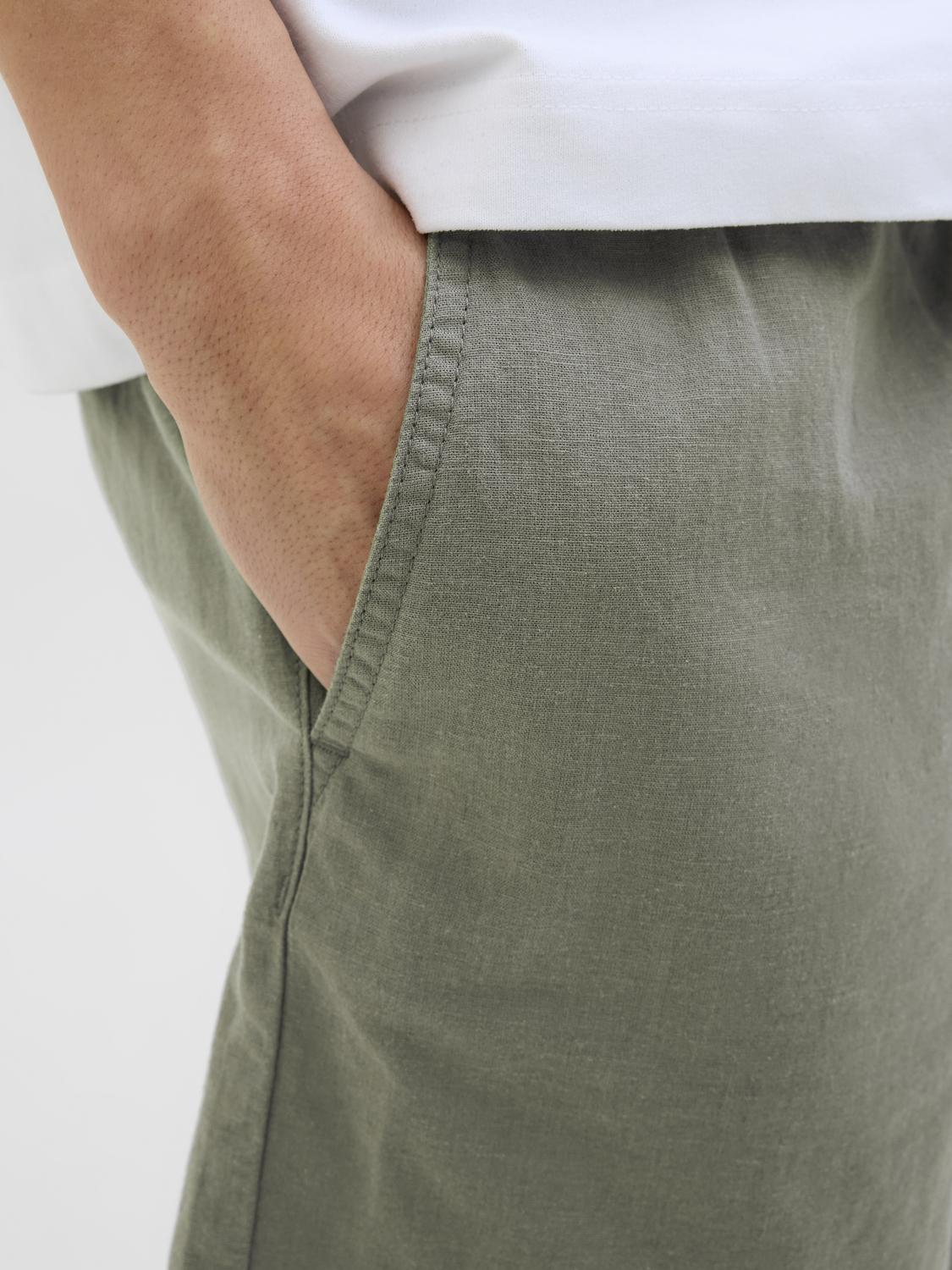 Jaiden Summer Linen Blend Shorts Agave Green
