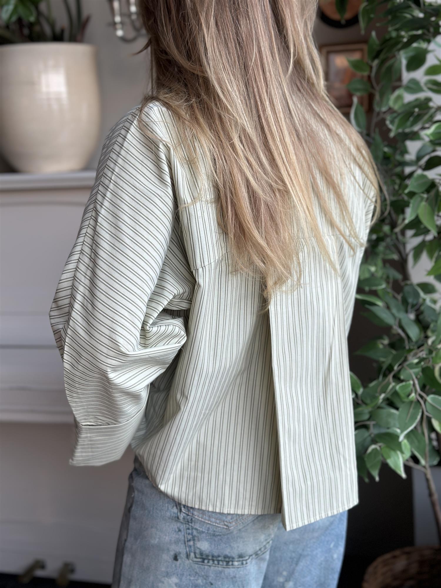 Atari Shirt Sage Stripe