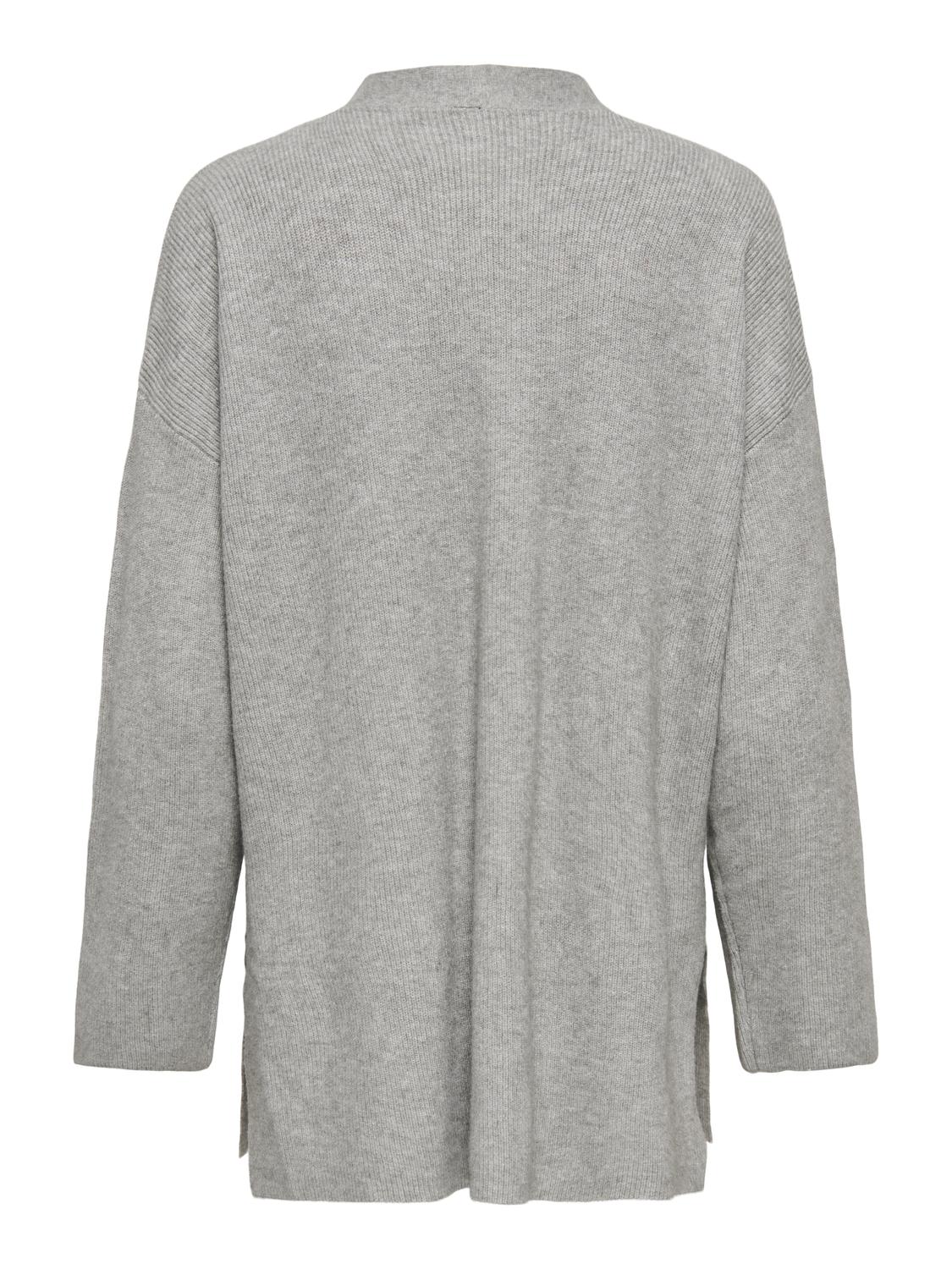 Ibi Rib Cardigan Medium Grey Melange