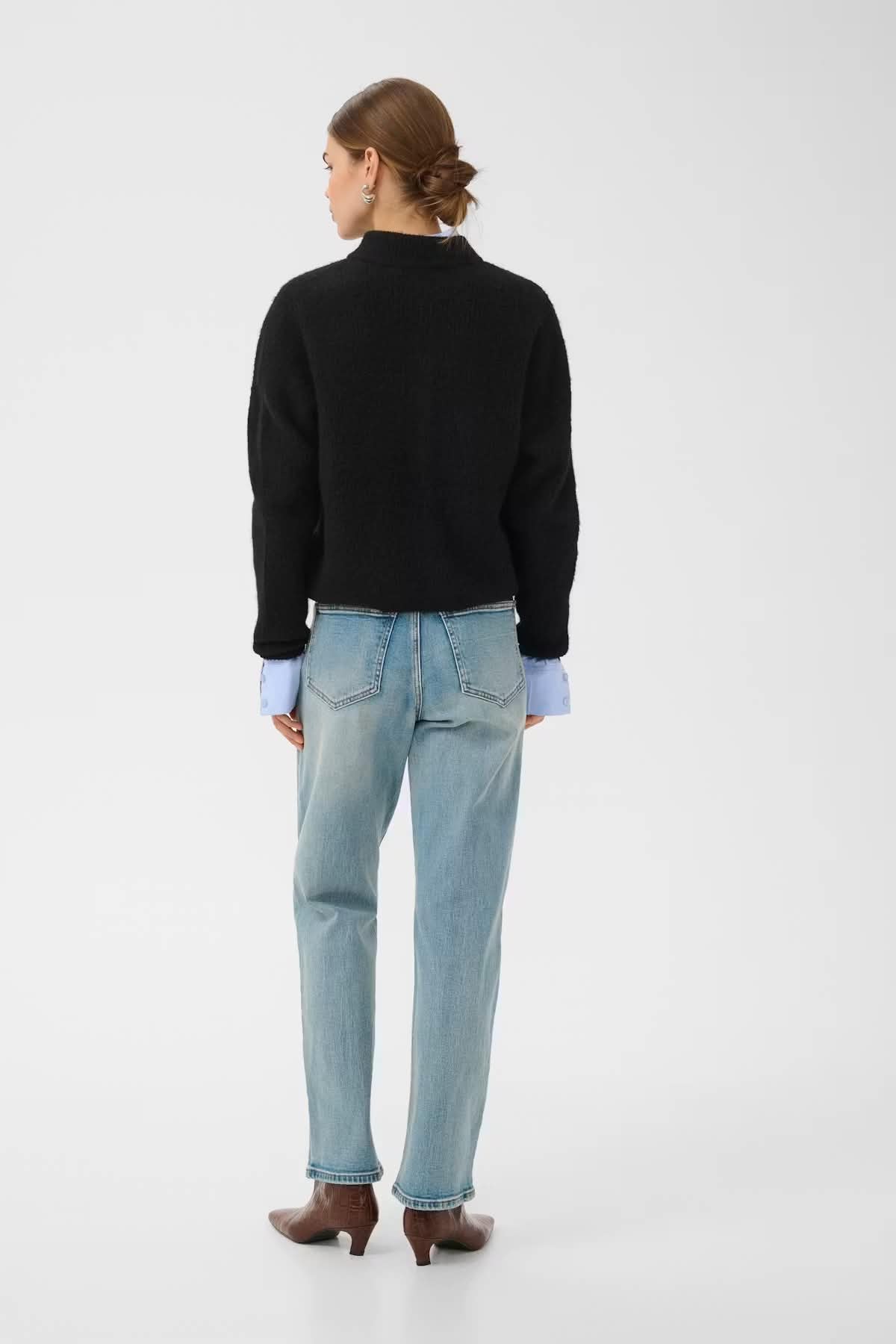Alpha Short Cardigan Black