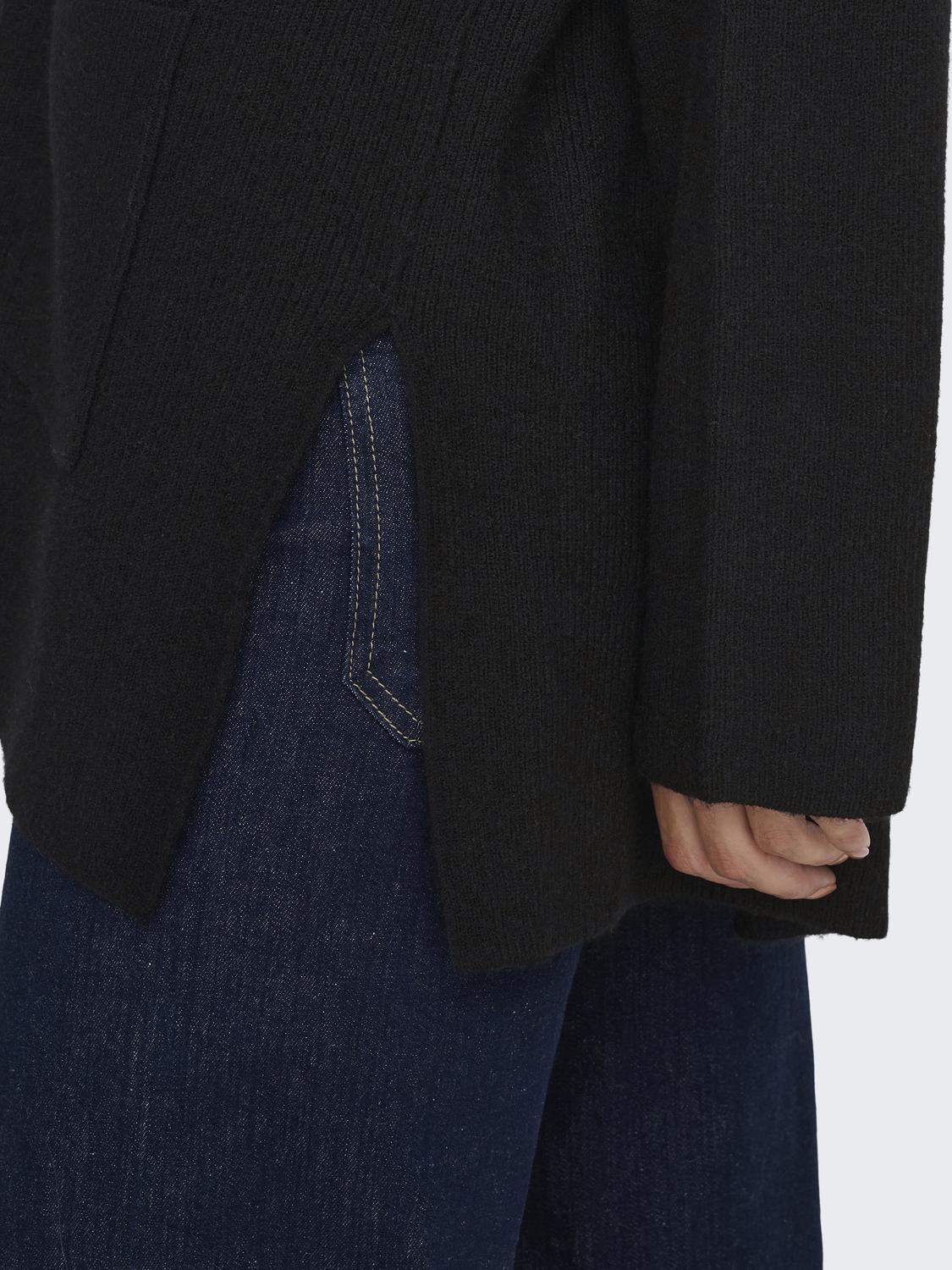 Ibi Rib Cardigan Black