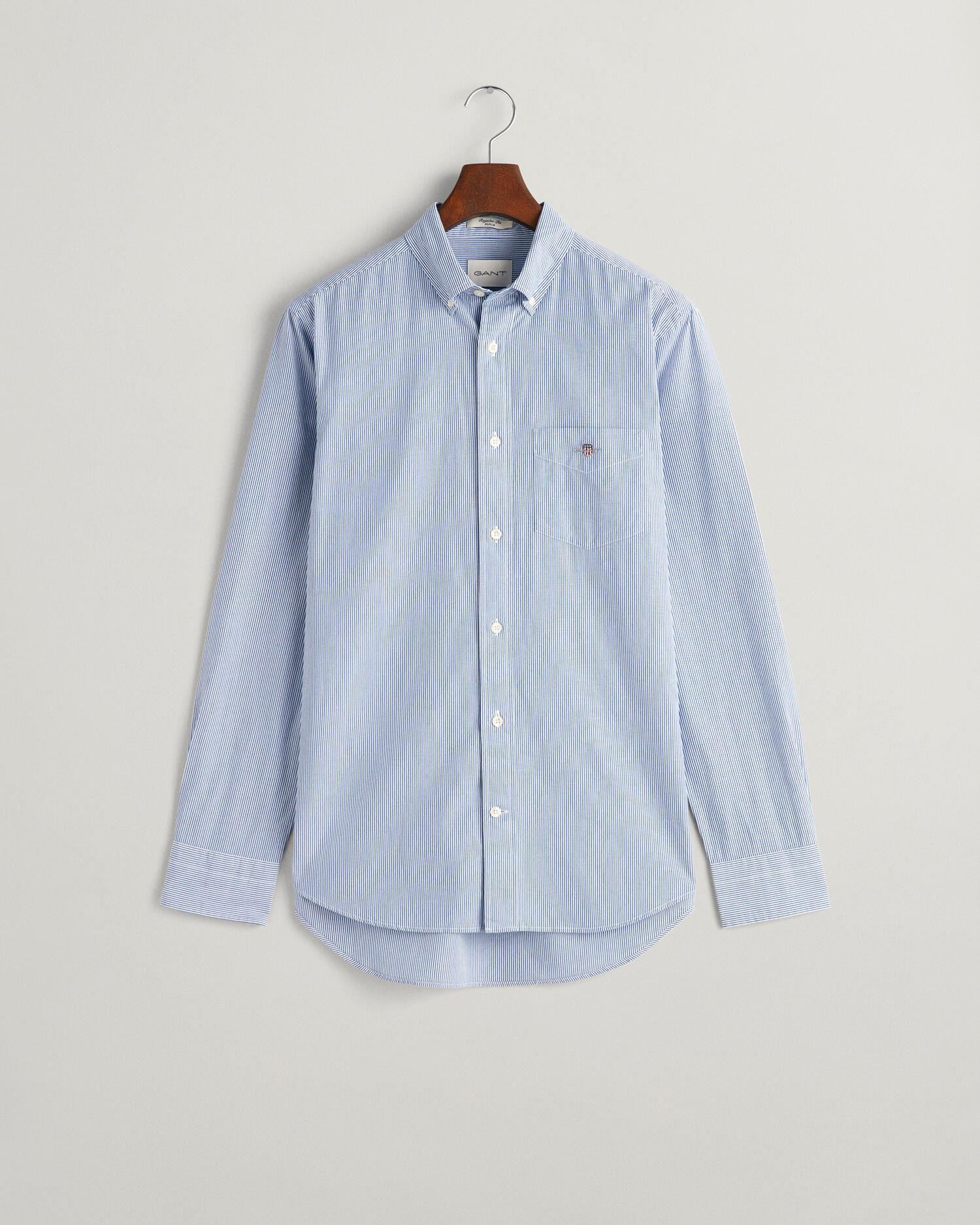 Reg Classic Poplin Banker Shirt College Blue