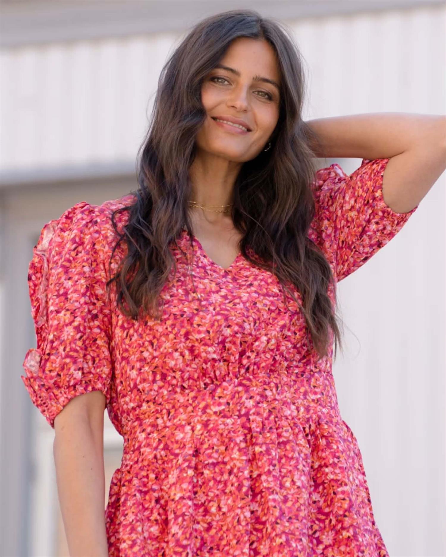 Tomina Bloomy Dress Red