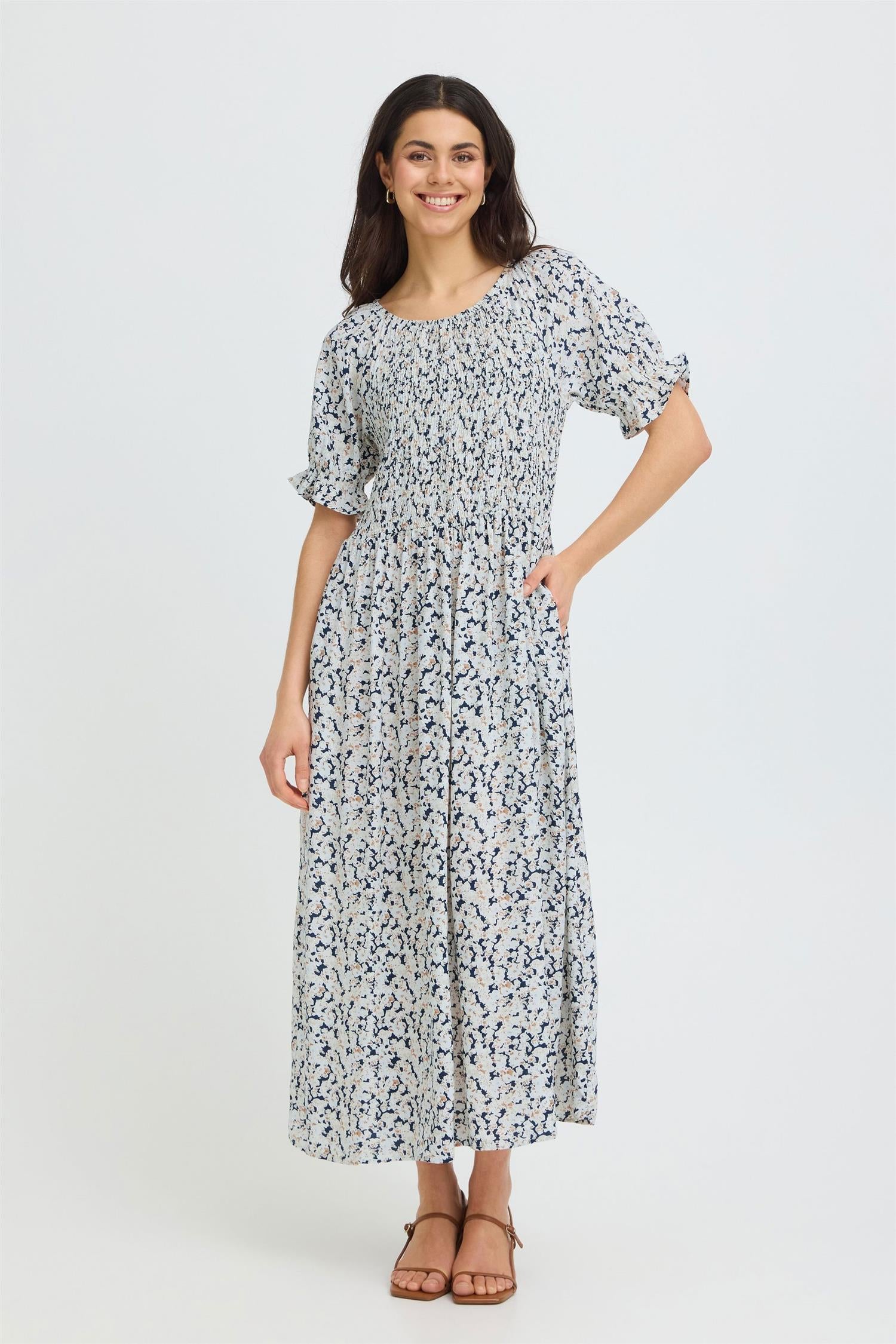 Frheat Dress 3 Navy Boho Floral
