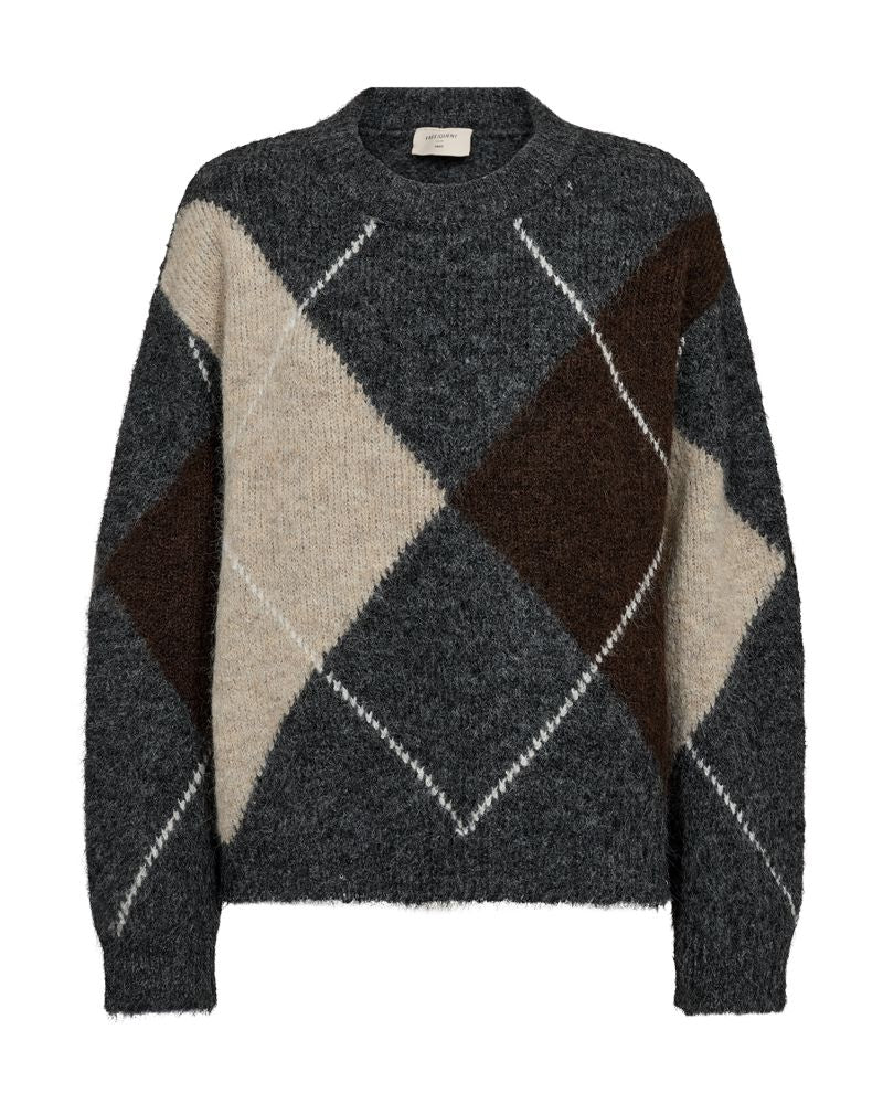 Fqgrslulu-Pullover Dark Grey Mel