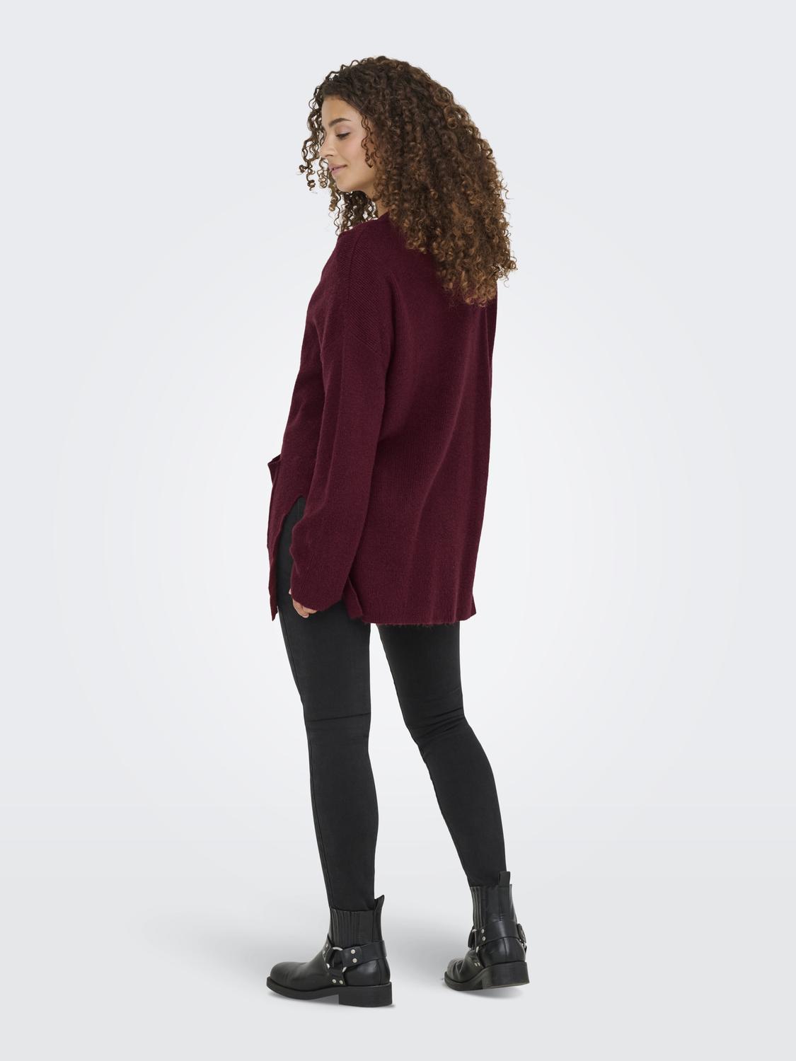 Ibi Rib Cardigan Cabernet