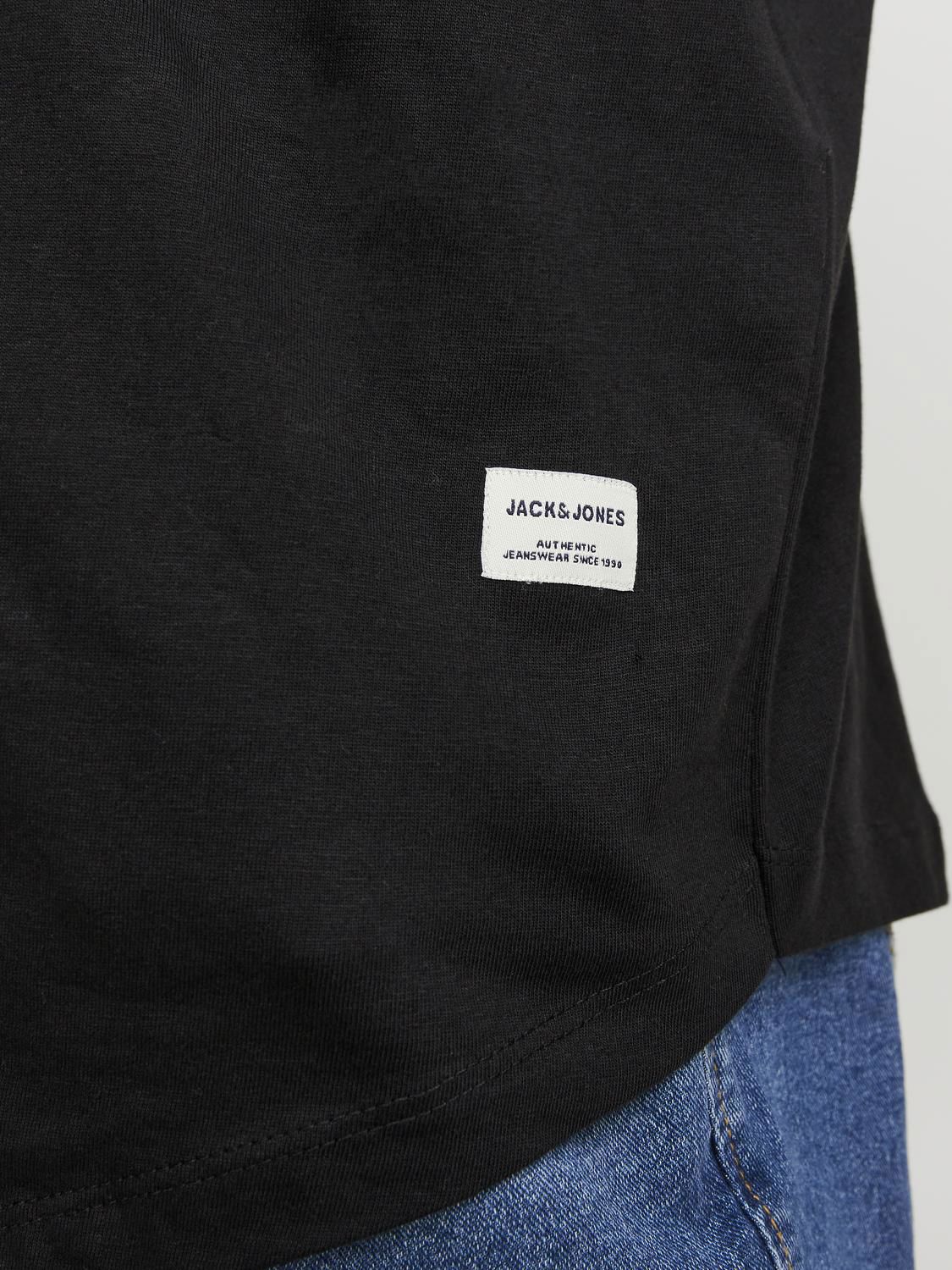 Jjenoa Tee Ss Crew Neck Black Noos