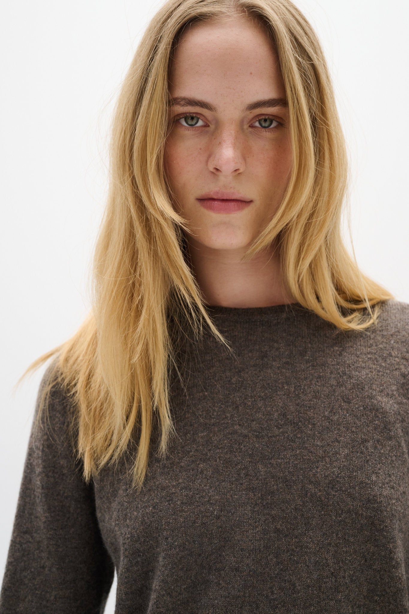 Lukka Crew-neck Pullover Brown Melange