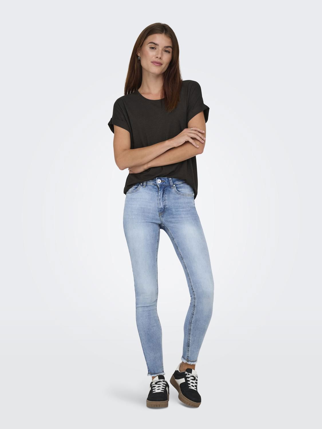 Onlmoster S/s O-Neck Top Java Melange Noos Jrs