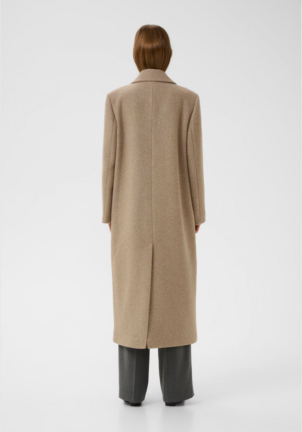 Yunah long Coat Sandy Grey Mel