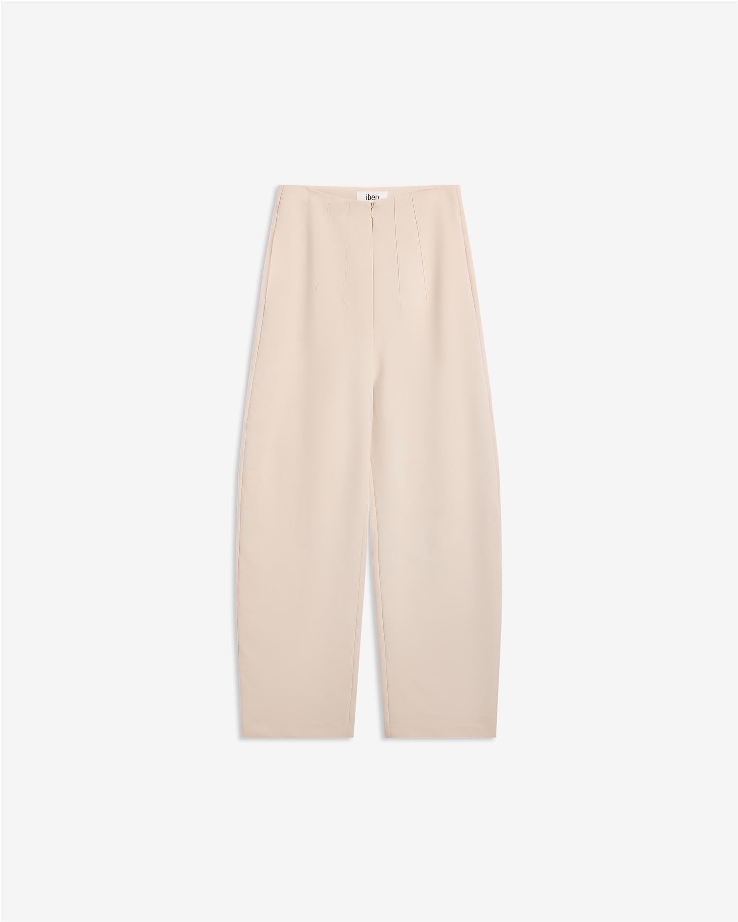 Smooth Barrel Pants Ivory White