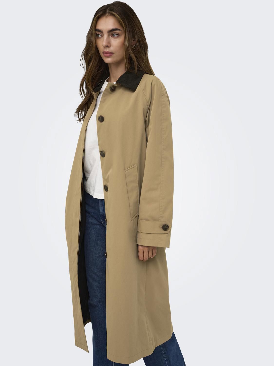 Onlorchid Cord Mix Coat Otter Chocolate Torte
