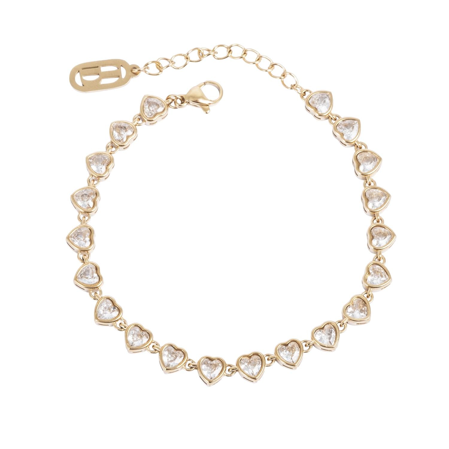 Love Hearts Bracelet Gold Tone Damli