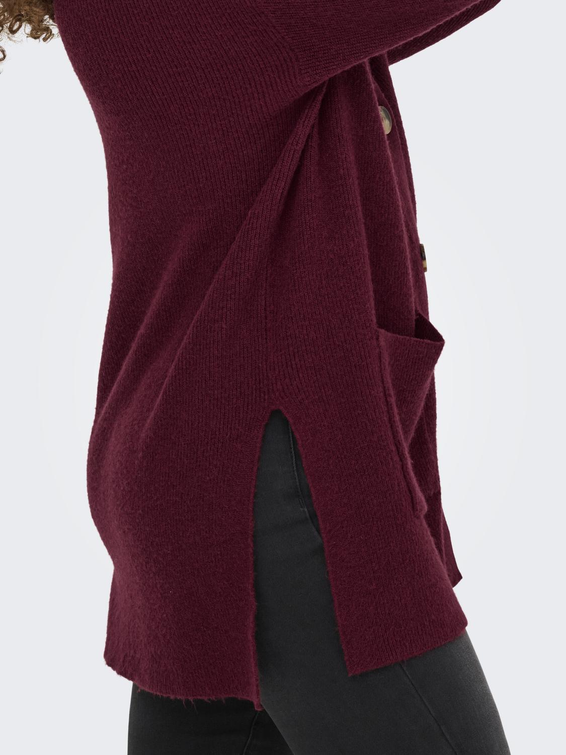 Ibi Rib Cardigan Cabernet