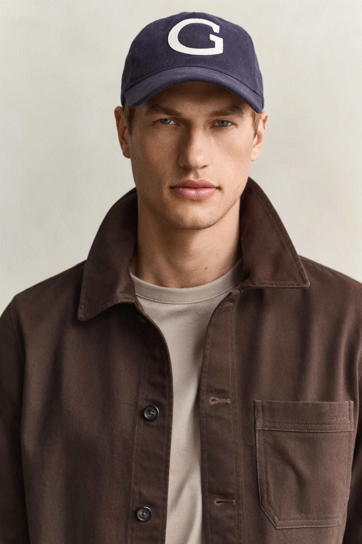 Twill Overshirt Black/Brown