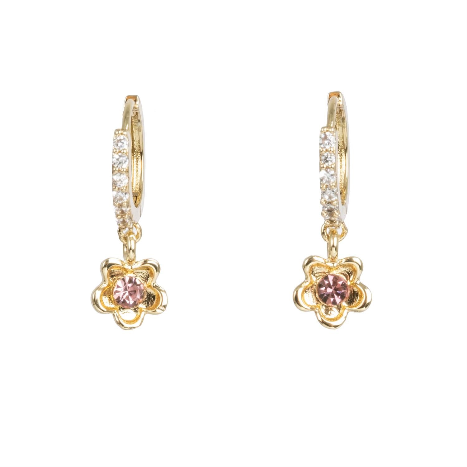 Sweet Petal Earrings Gold Tone Damli