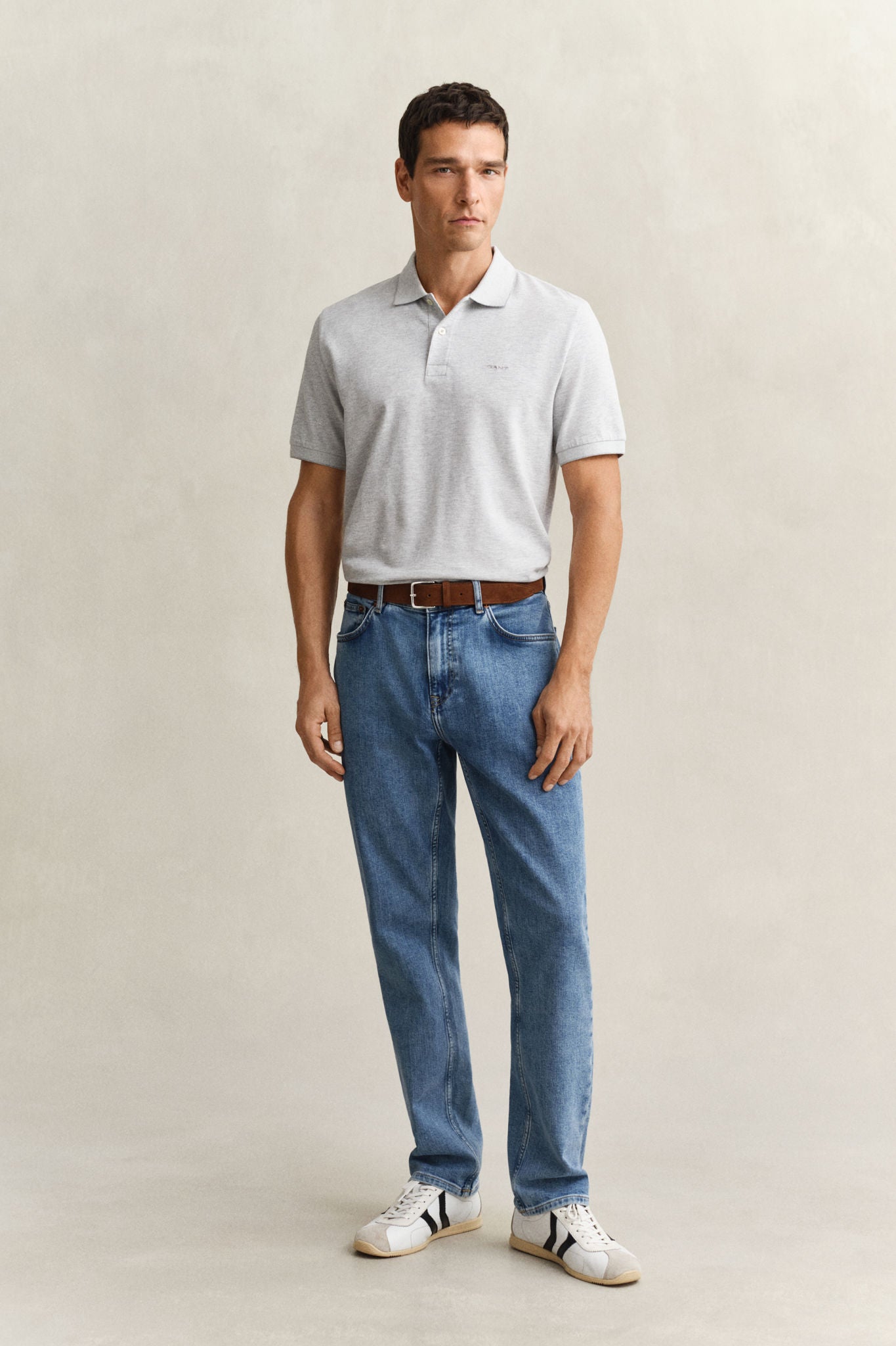 Reg clean wash jeans semi light blue