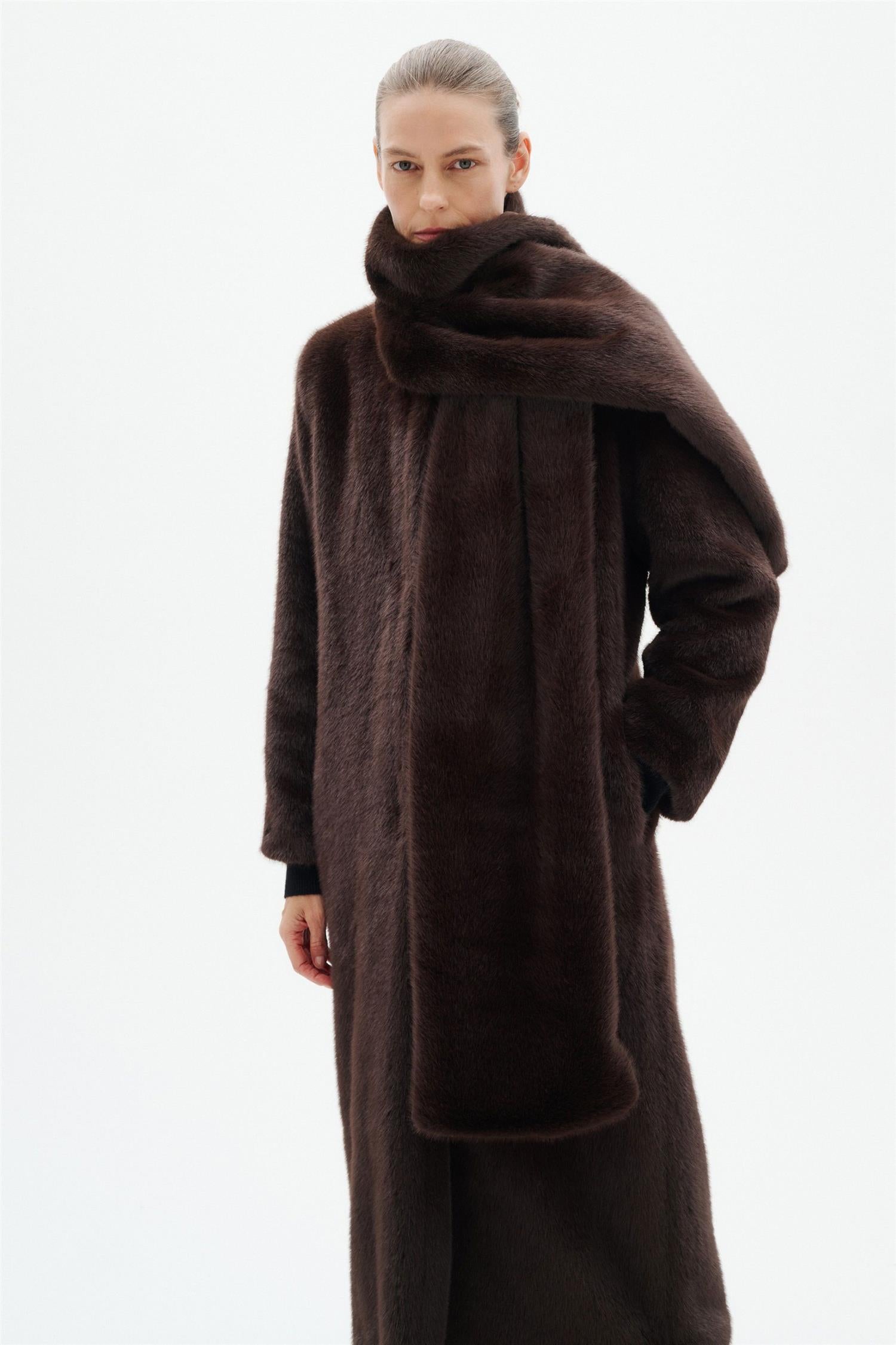 Zabelleiw Long Coat Chocolate Brown