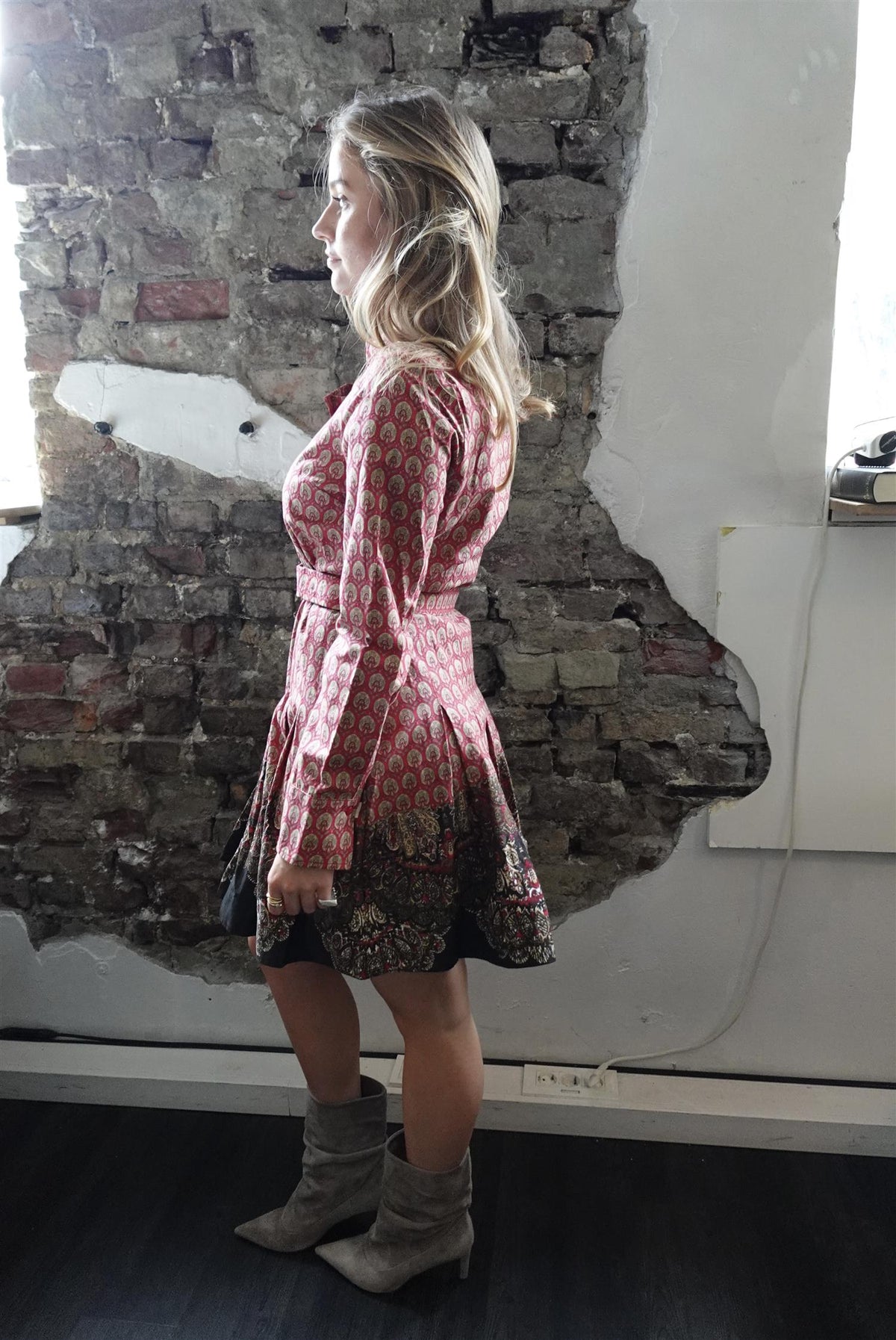 Winter Cotton Pleated Dress