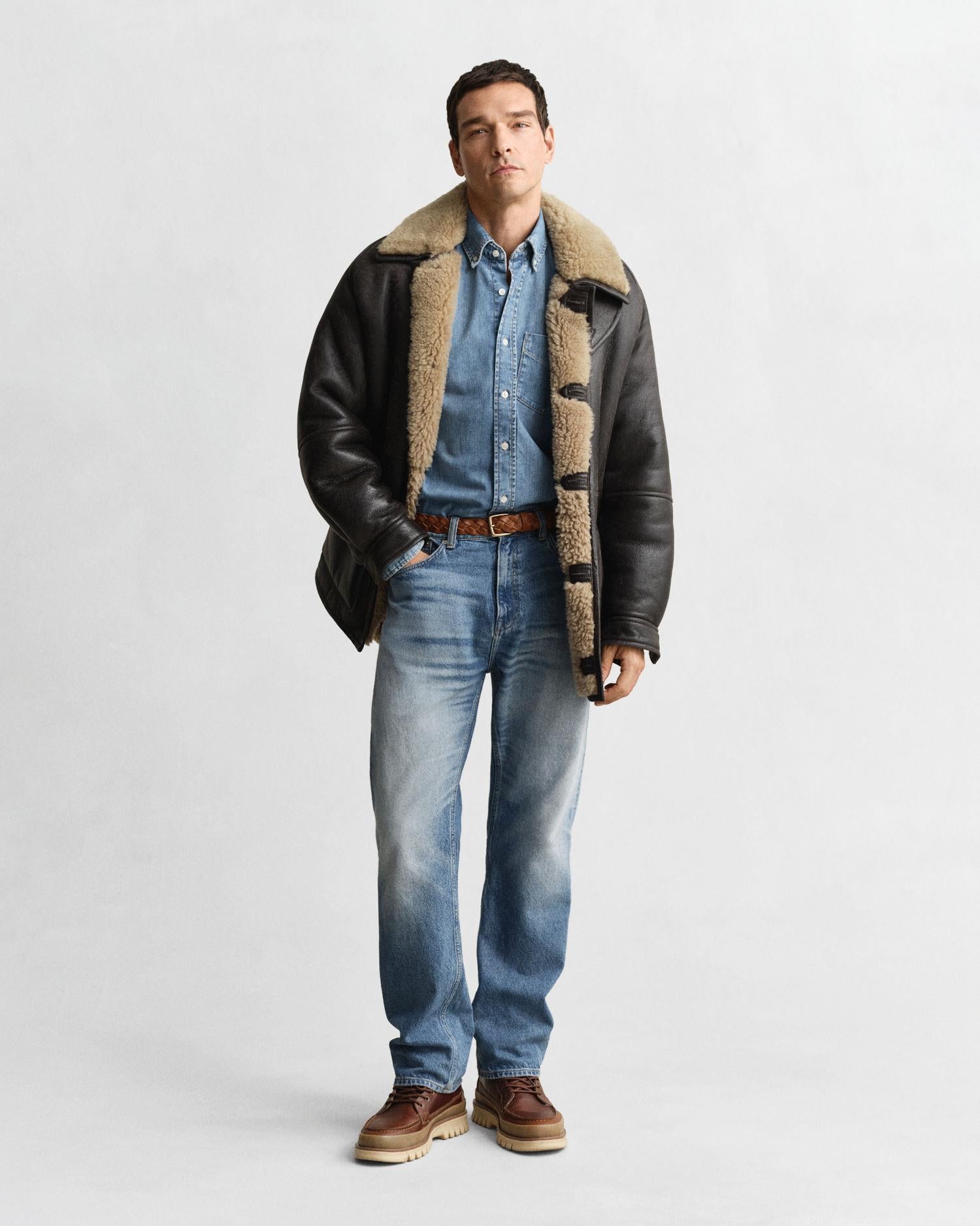 Reg Denim Shirt Semi Light Blue Worn In