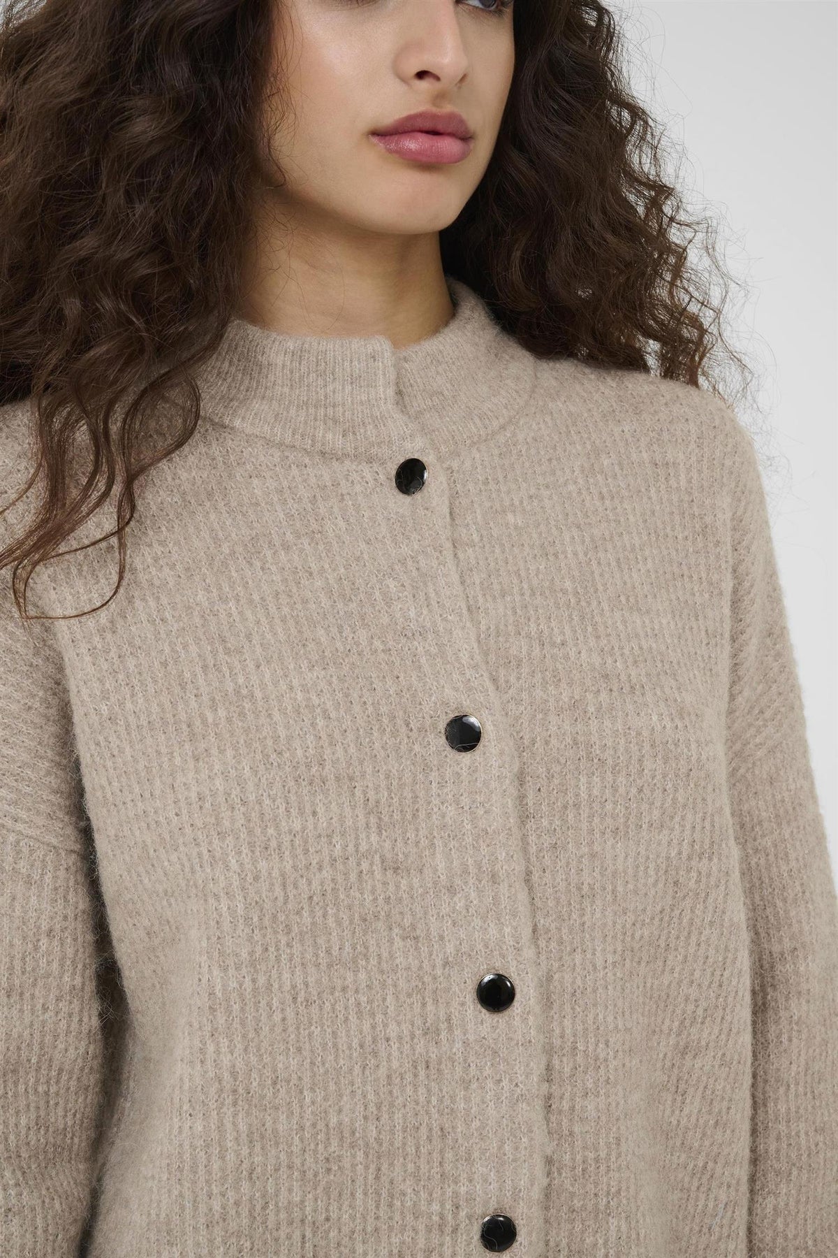 Alpha short cardigan // Warm Sand Melange
