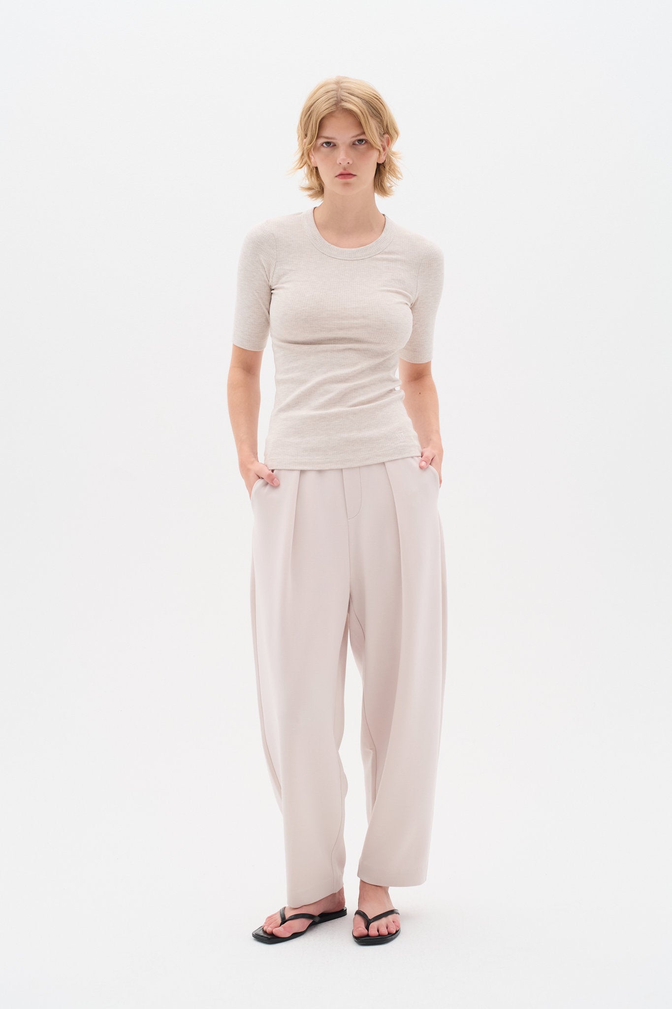 Dagna T-Shirt Melange Ecru