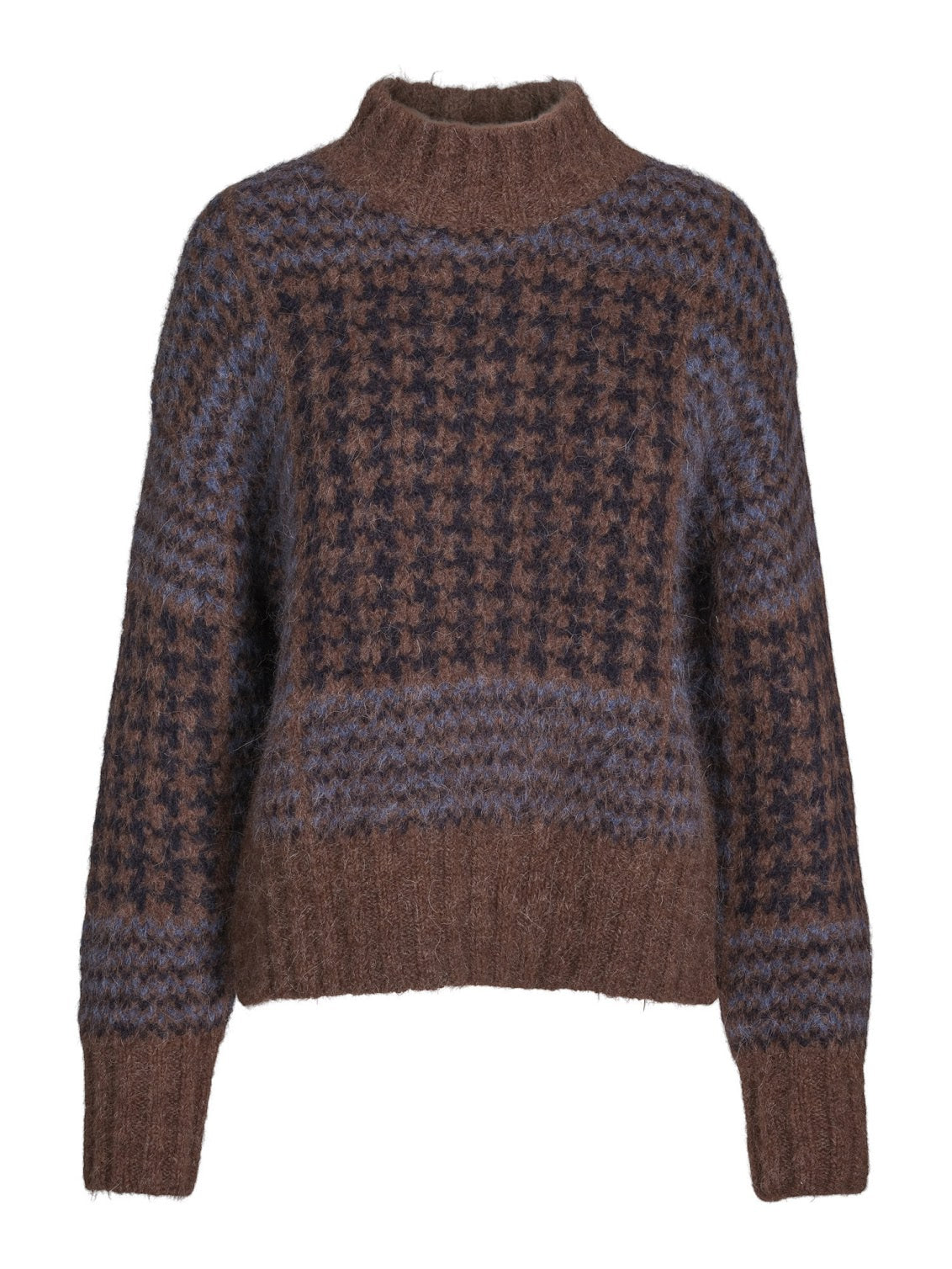 Echo Glencheck Sweater Brown Glencheck