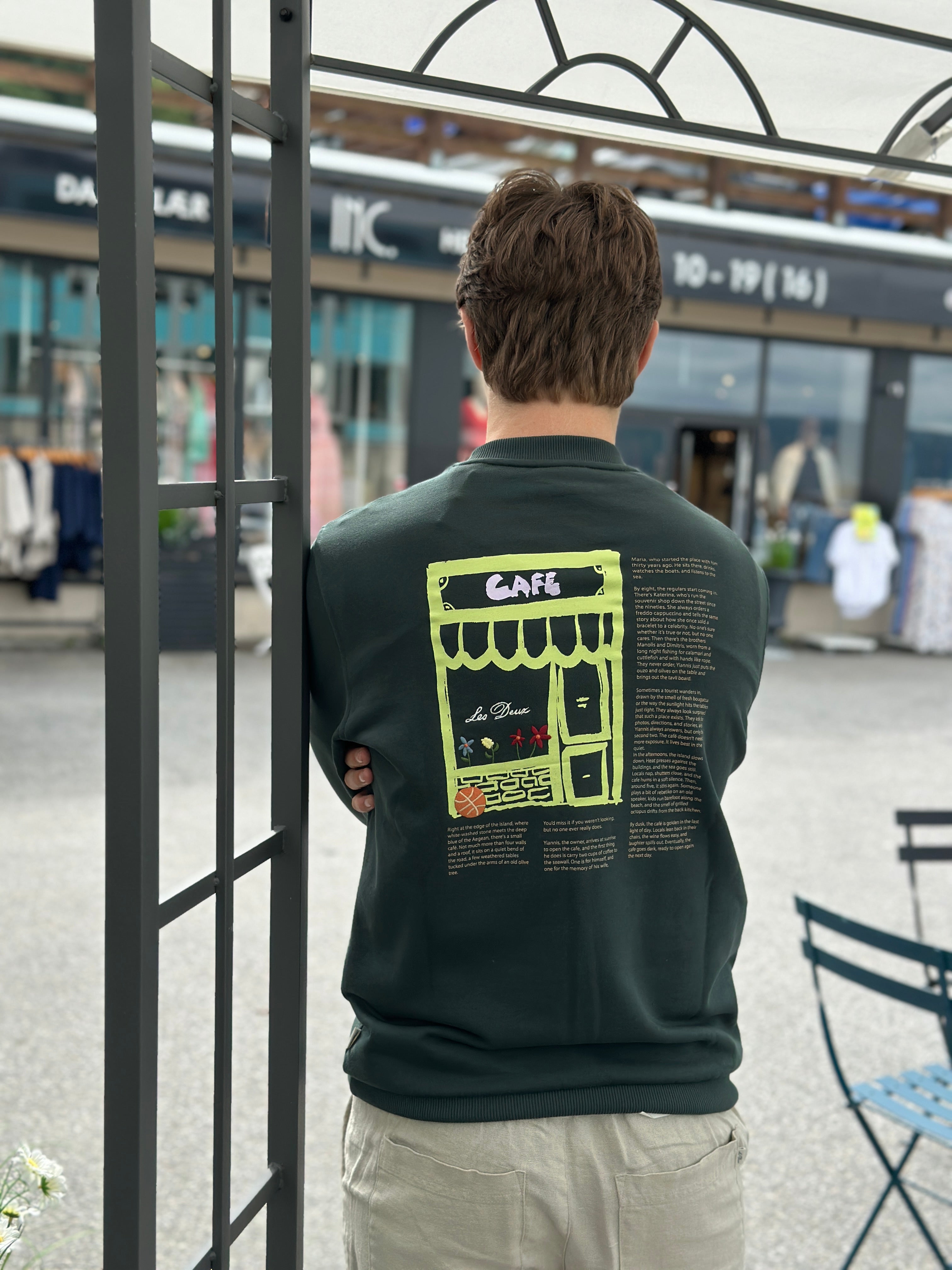 Café Sweatshirt Pine Green