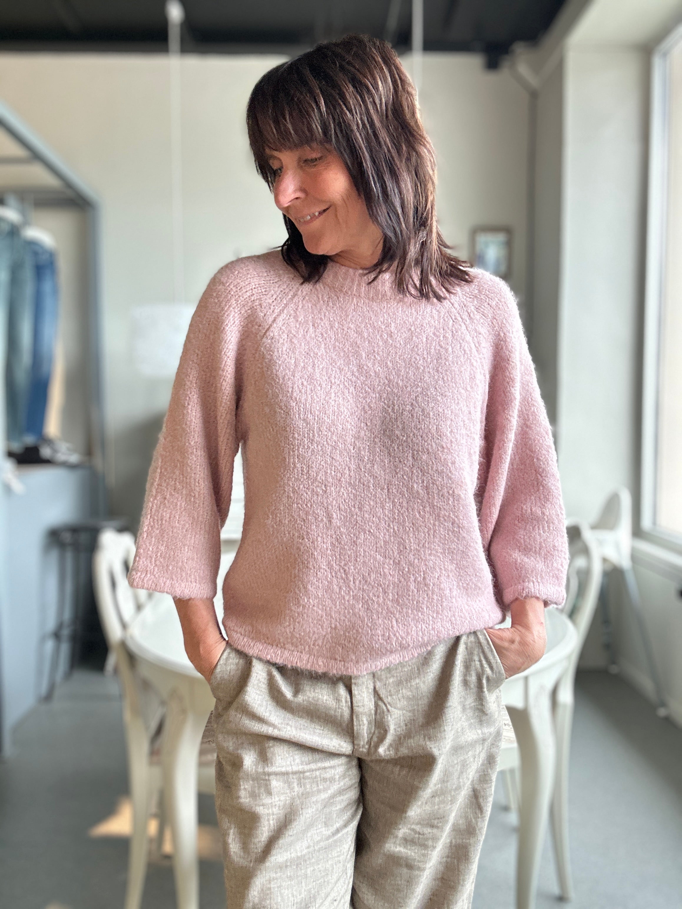 Fqgrslulu-Pullover rosa