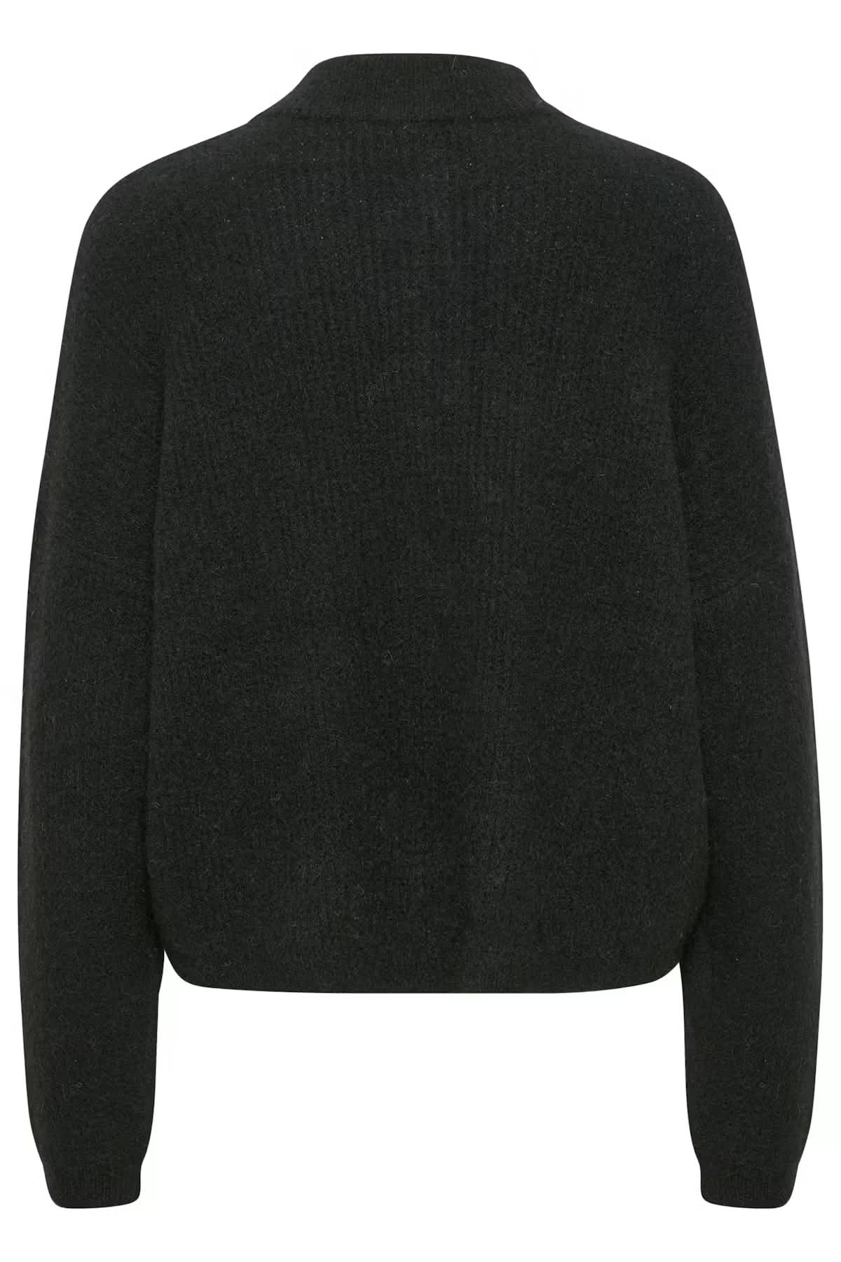 Alpha Short Cardigan Black