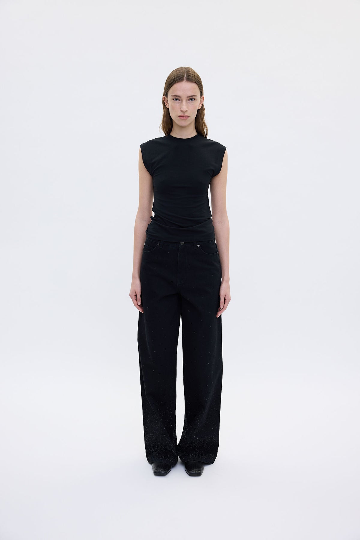 Abbyfv 768 Denim Black Rhinestone