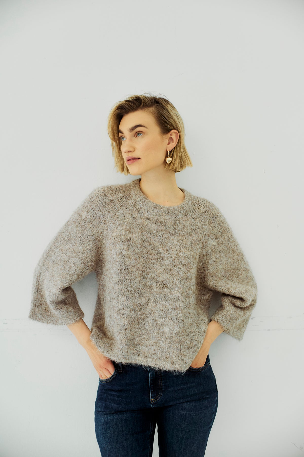 Fqgrslulu Pullover Desert Taupe Melange