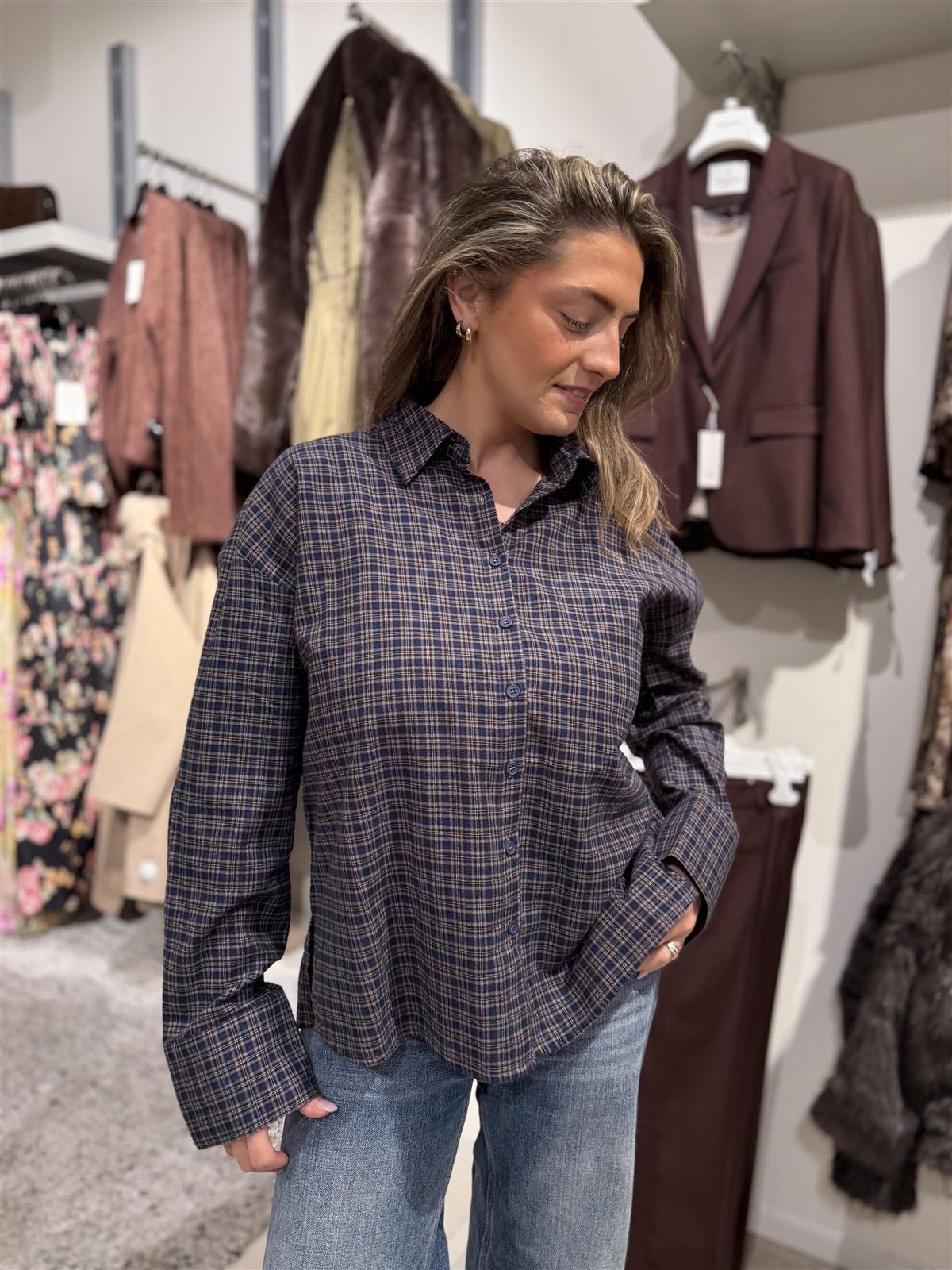 Mwlennie Boxy Check Shirt